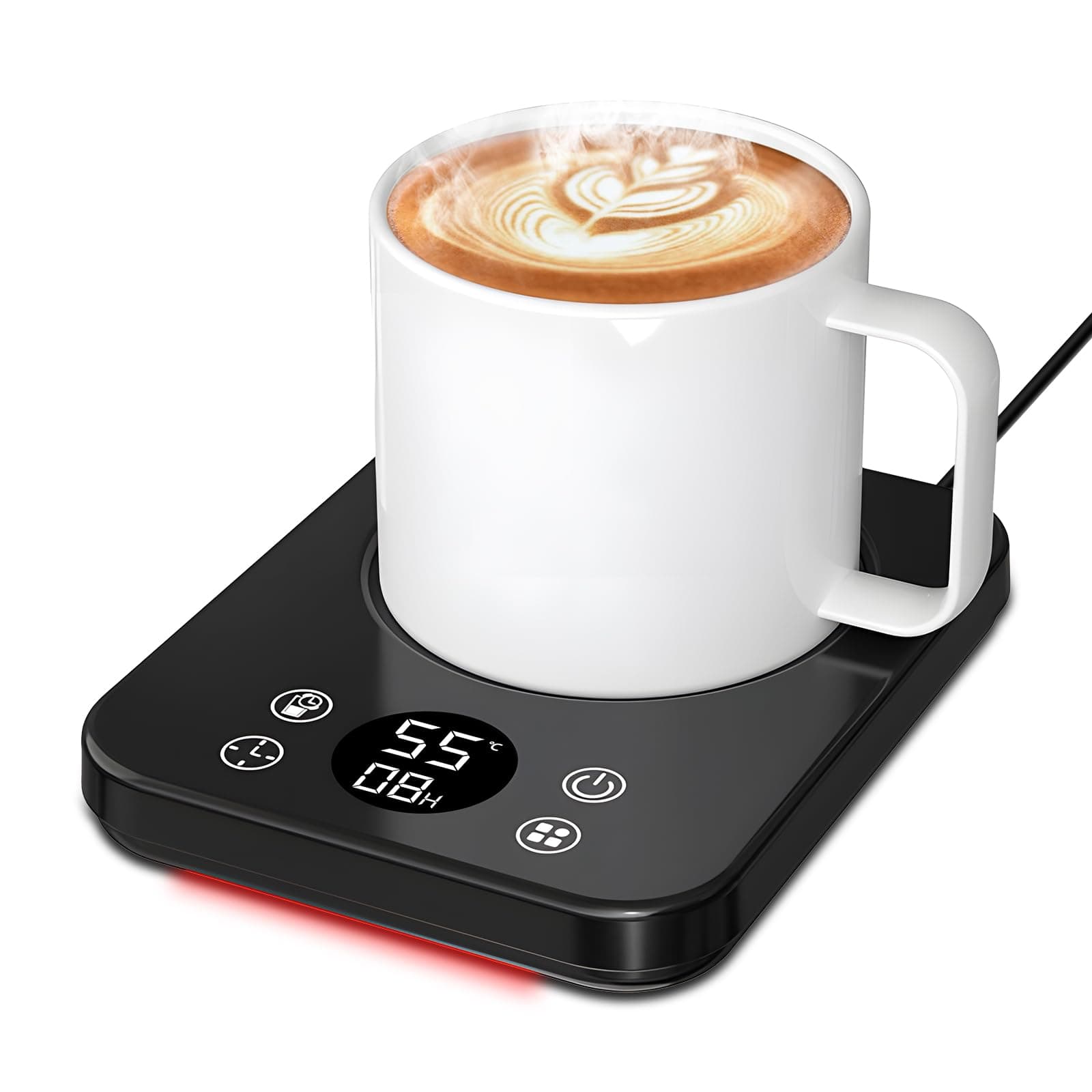 Tassenwärmer Elektrisch, Sauerteig Wärmer für den Schreibtisch mit 9 Temperatur einstellungen,Elektrischer Kaffeewärmer mit Automatischer 8-Stunden-Abschaltung zum Erhitzen von Kaffee, Milch, Kerzen Angebot bei HelloDeals