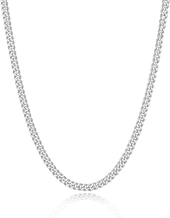 Herren Damen Panzerkette Halskette, 3,5/5/6/7/8mm breit Edelstahl Silber Panzerkette Gliederkette Kette Silberkette Hip-Hop Kette Halskette Länge 46-66cm (Silber-3MM Breit, Zentimeter, 51.0) Angebot bei HelloDeals