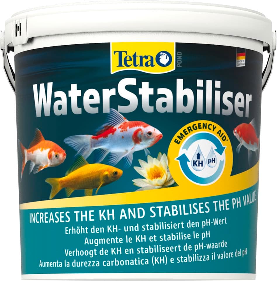 Tetra Pond WaterStabiliser - stabilisert wichtige Wasserwerte, optimiert den KH- und pH-Wert im Gartenteich, beugt weichem Teichwasser vor, 1,2 kg Eimer 1.2 kg Angebot bei HelloDeals