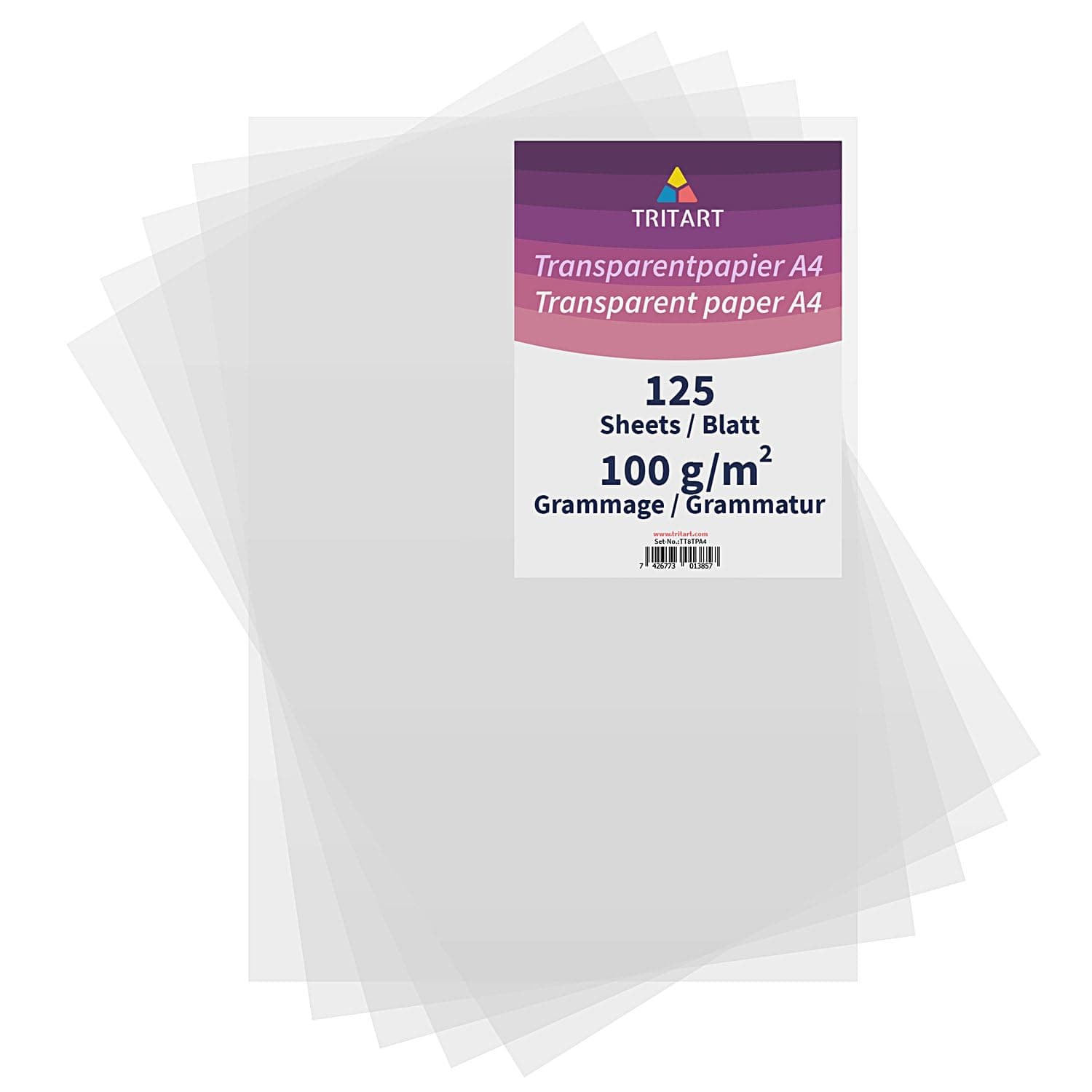 Transparentpapier Bedruckbar Weiß DIN A4 - Abpauspapier Pergamentpapier zum Bedrucken 125 Blatt 100g/m² - Architektenpapier Transparent Papier Bögen - Tracing Paper A4 - 125 Blatt Angebot bei HelloDeals