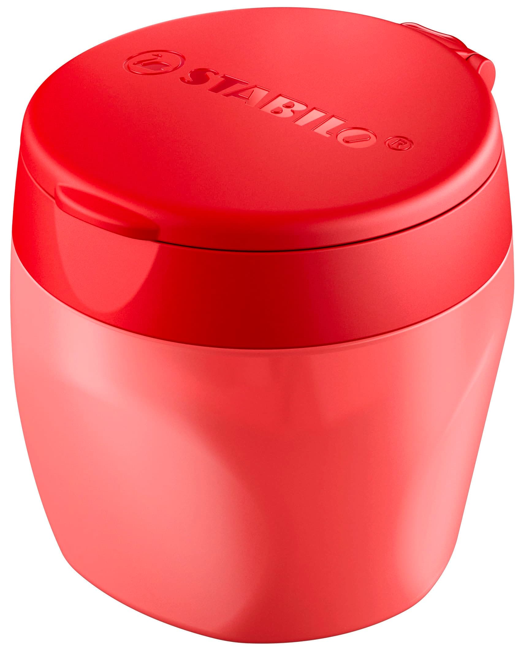 STABILO - Robuster Dosenspitzer - woody 3 in 1 Spitzer - für extradicke Stifte - rot 1 Stück Angebot bei HelloDeals