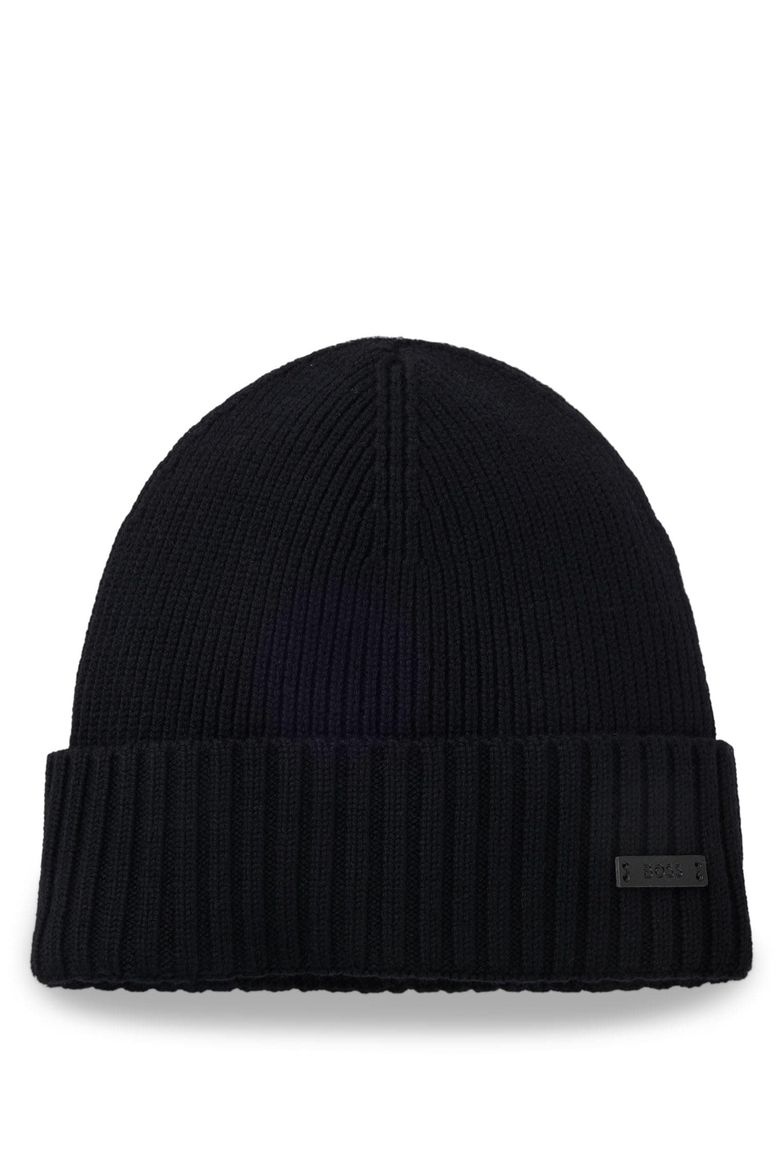 BOSS Herren Fati Mütze aus Schurwolle mit Logo-Applikation Einheitsgröße Black 001 Angebot bei HelloDeals