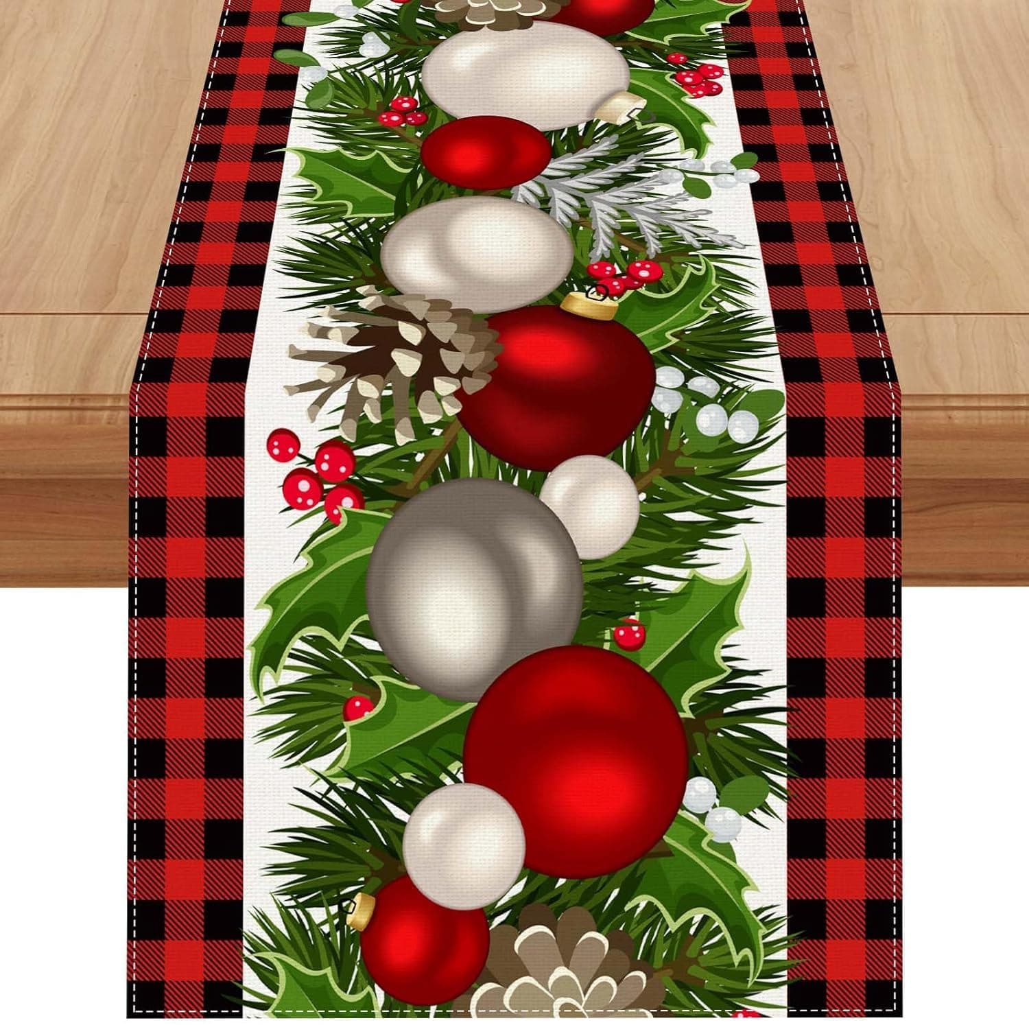Tischläufer Weihnachten Weihnachtstisch Deko Tischdecke Weihnachtsdeko Innen Weihnachtstischdecke Läufer Rot Modern Weihnachtstischläufer Modern 180 cm Weihnachtsläufer Tisch Winter Geschenk Rot Kariert Weihnachtsbaum Tischläufer Angebot bei HelloDeals
