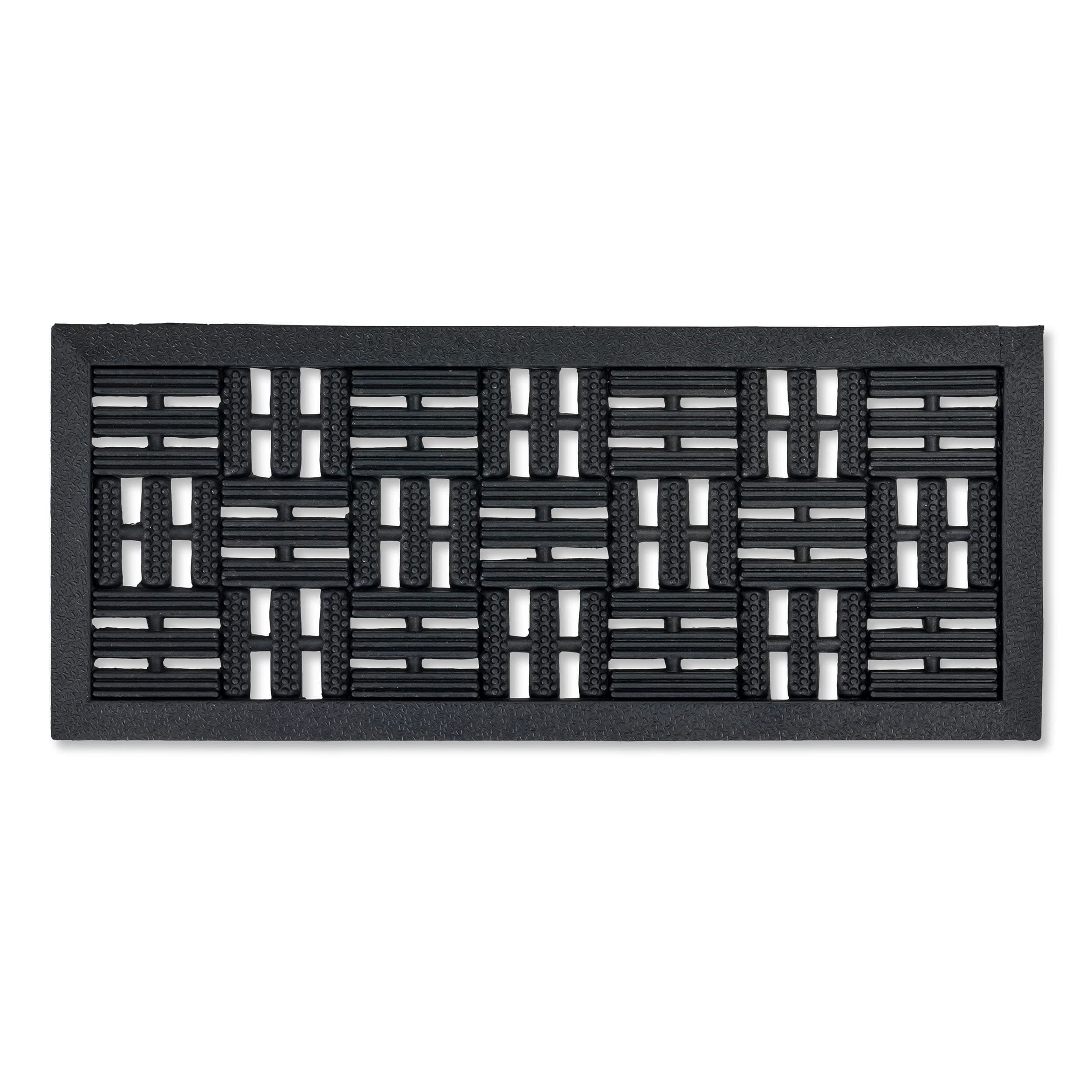 Astra Gummimatte außenbereich Türvorleger 25x60 cm - Dynamic Outdoor Türmatte Gummi Fußmatte außen rutschfest und robust - Fußabtreter aussen - Höhe: 6mm 25 x 60 cm (Rechteckig) Rillen 6mm Angebot bei HelloDeals