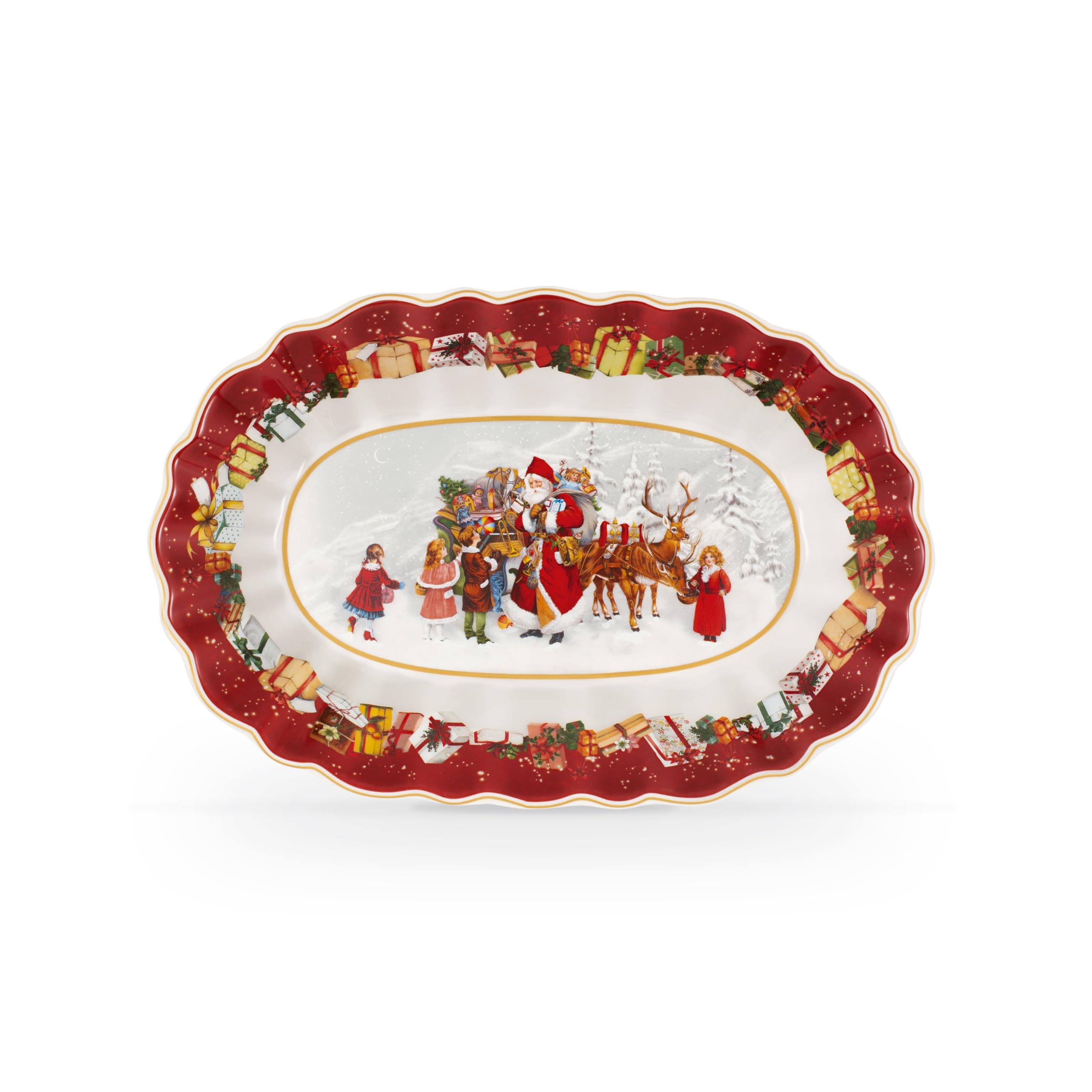 Villeroy & Boch – Toy's Fantasy Gebäckteller Weihnachten Groß, Stollenplatte, Weihnachtsteller, Weihnachten Teller Toys, Weihnachtsschale, Serviergeschirr, Weihnachtsgeschirr, Premium Porzellan Rot Groß Angebot bei HelloDeals