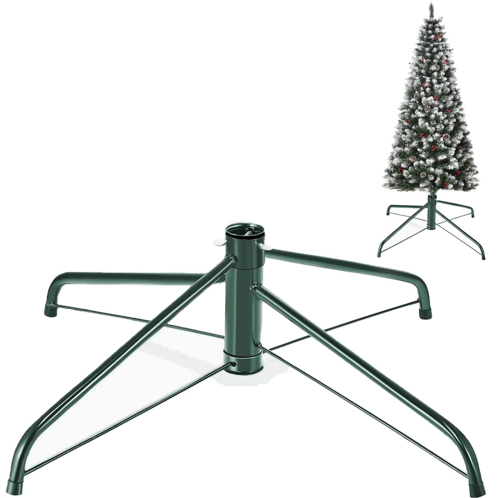 40cm Weihnachtsbaumständer Metall Weihnachtsbaum Ständer mit 2,2cm Bohrung Gross Stabiler Outdoor Indoor Christbaumständer Weihnachten Dekoration für Weihnachtsschmuck. Angebot bei HelloDeals
