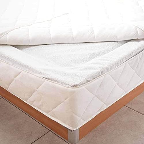 Bella Luna Milbenschutzbezug für Wasserbetten und Matratzen 180-200 cm. x 200-220 cm. - Stretch Topliner / Cupliner mit 35 cm. seitlicher Steghöhe. Staubschutzauflage / Schmutzauflage / Allergiker Matratzenbezug / Encasing Angebot bei HelloDeals