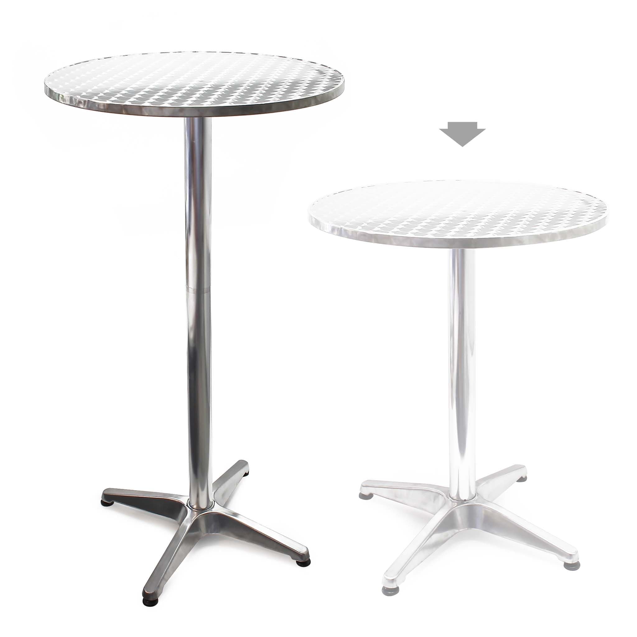 Wiltec höhenverstellbarer Stehtisch 70/110 cm Ø 60 cm, 2-in-1 Bistrotisch, Aluminium Outdoortisch, Bartisch, Partytisch Angebot bei HelloDeals