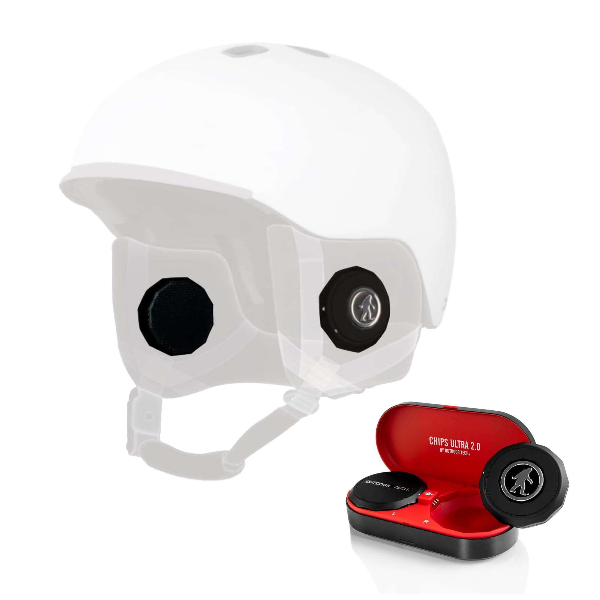 Outdoor Tech Chips Ultra 2.0 - Universal Helmet Audio - Premium Helm Bluetooth Headset - True Wireless Snow Helmet Audio - Easy Touch Controls, Kompatibel mit Google Assistant und Siri Angebot bei HelloDeals
