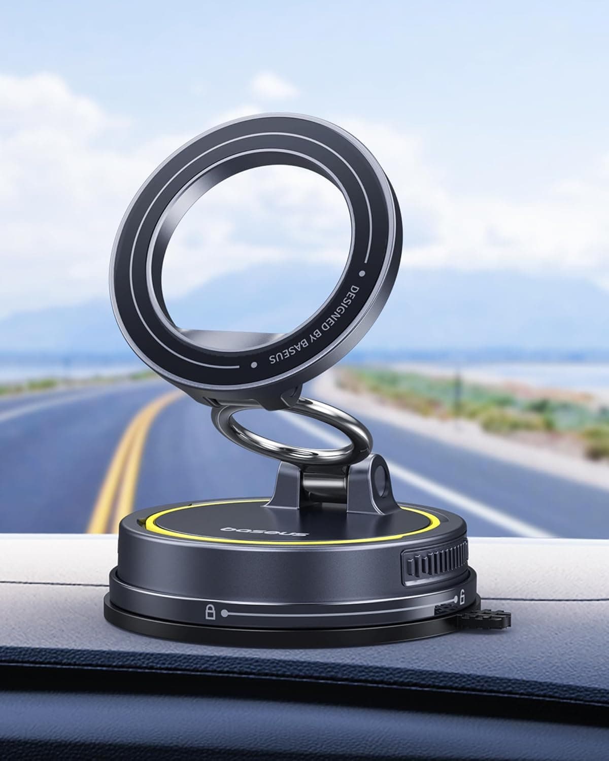 Baseus VC2 Flex Vakuum Magnet Handyhalterung Auto, Magnetische Magsafe Handy Halterung Auto Saugnapf für Armaturenbrett Windschutzscheibe, 720° Verstellbar & Klappbar für iPhone 17 16 15 14 13 Pro Max Angebot bei HelloDeals