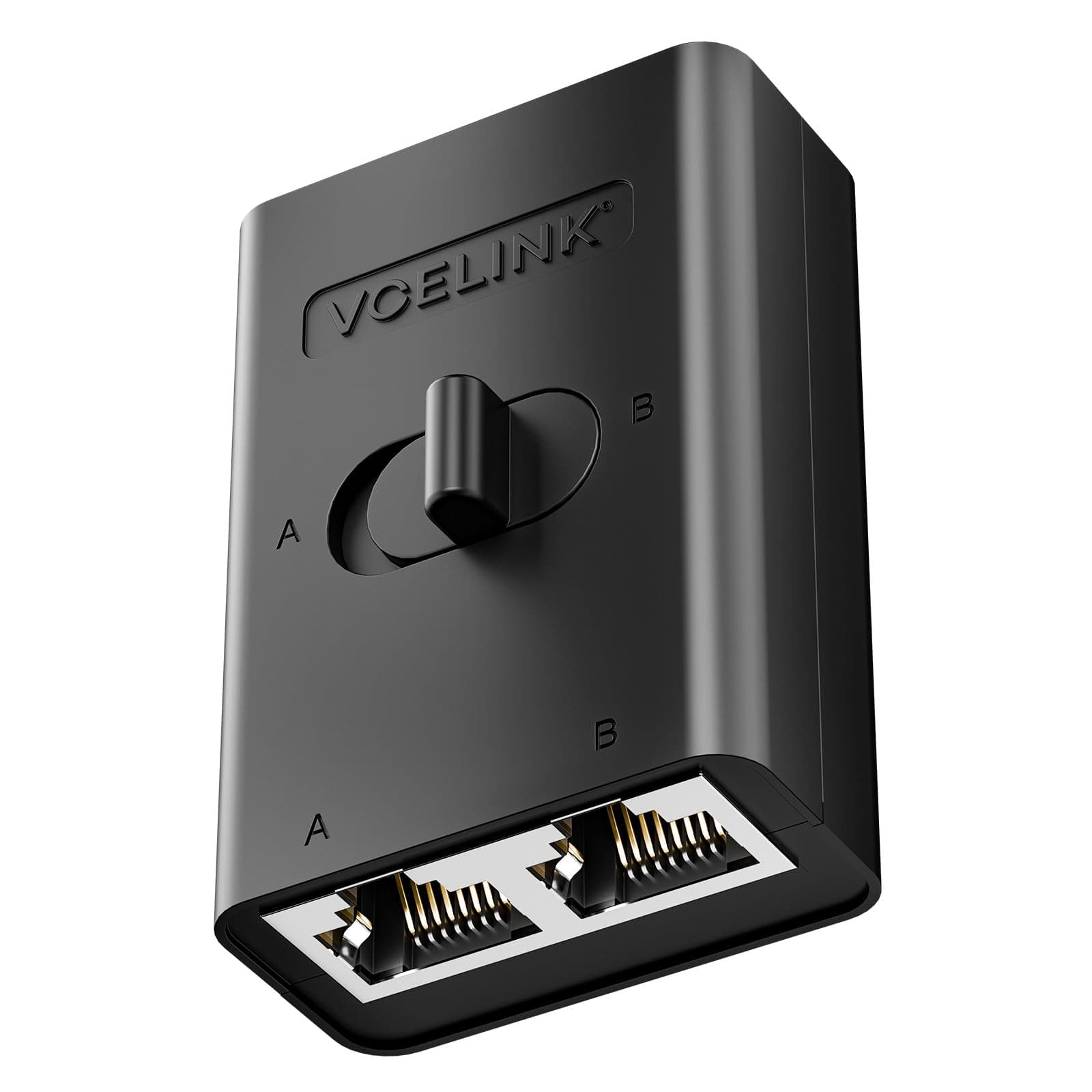 VCELINK LAN Switch, Netzwerk Switch 2-in 1-Out oder 1-in 2-Out, Stromloser Passiver Ethernet Umschalter 1000Mbps CAT7/ Cat6A/ Cat6/ Cat5e/ Cat5, PoE, Vergoldet, Schiebeschalter, RJ11, RJ12, 1 Stück Angebot bei HelloDeals