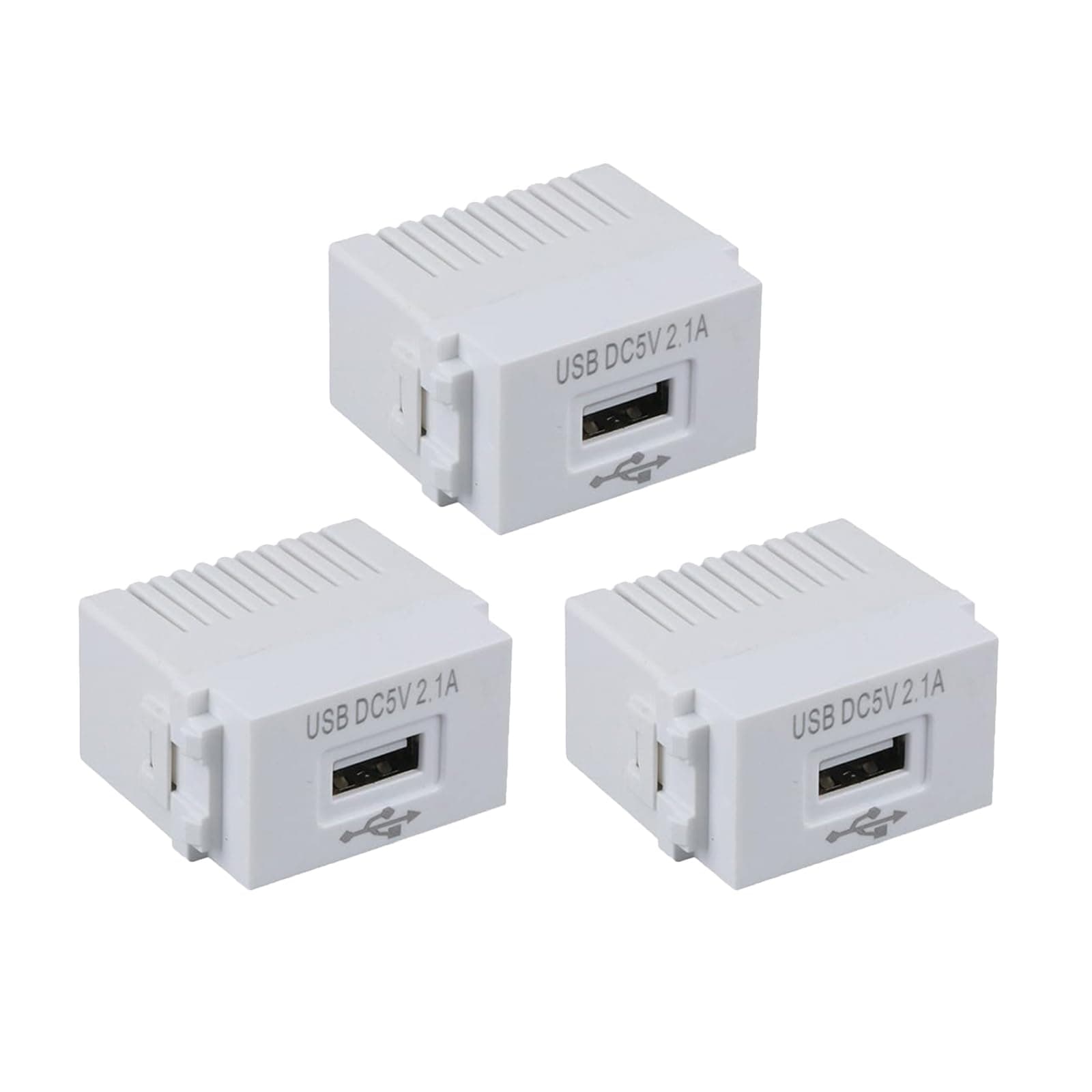 USB Stromversorgungsmodul 3 Stück, USB Unterputz Netzteil: 220V-Steckdose auf 5V-Transformator, 2.1A USB-Ladesteckdose Schaltadapter für USB-Geräte Smartphones Angebot bei HelloDeals