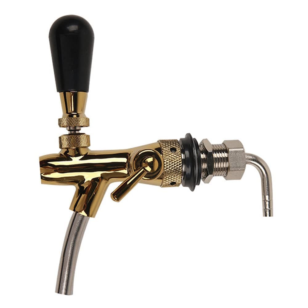 Bier Zapfhahn G5/8 Verstellbarer Bierhahn mit Durchflussregler Bierzapfhahn Langlebig Beer Dispensers Chrome für Hause Bar Restaurants Angebot bei HelloDeals
