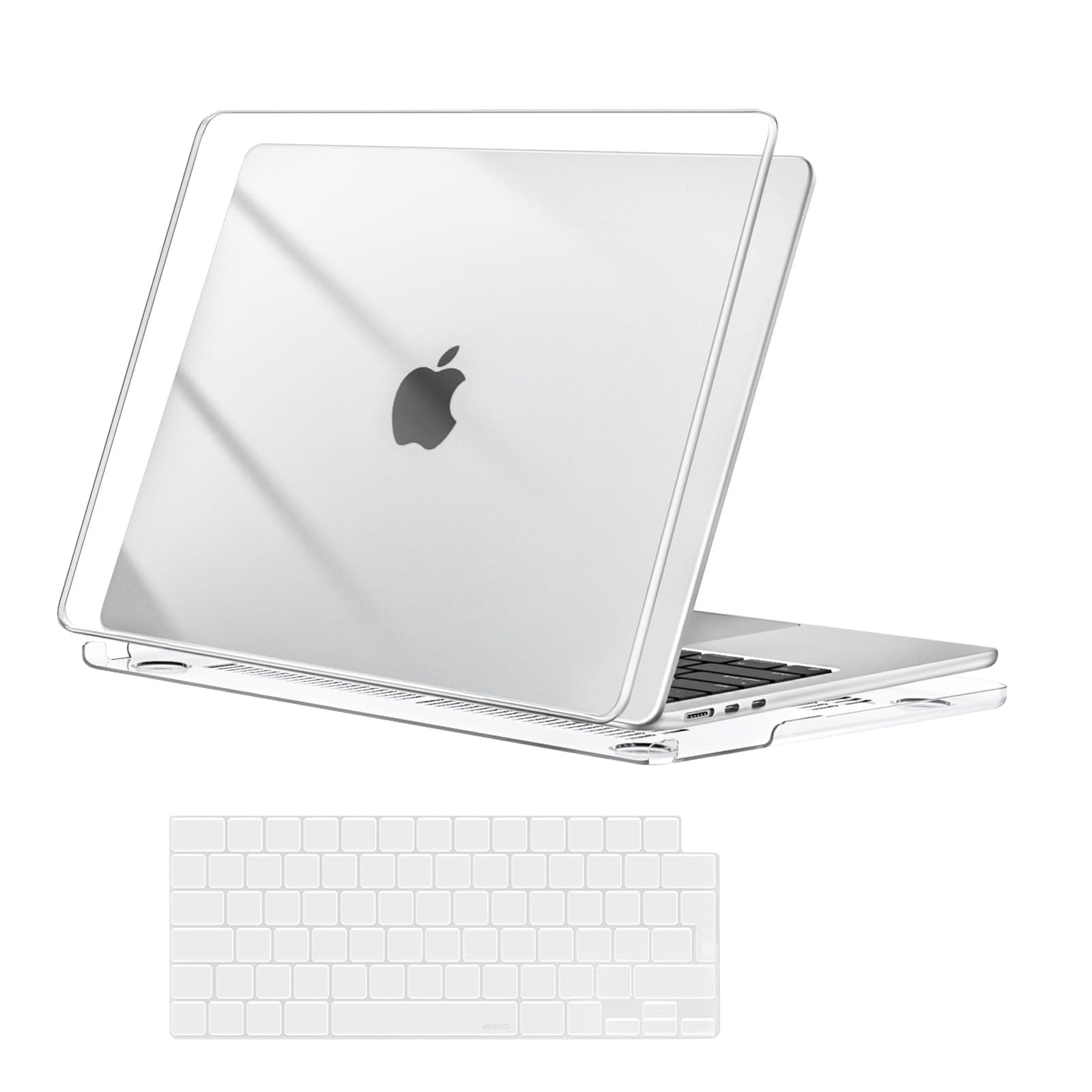 MOSISO Kompatibel mit MacBook Air 13 Zoll Hülle M4 M3 M2 2025 2024 2023 2022, Hartschale für MacBook Air 13,6 Zoll Hülle A3240 A3113 A2681 Liquid Retina Display&Tastaturabdeckung, Transparent Angebot bei HelloDeals