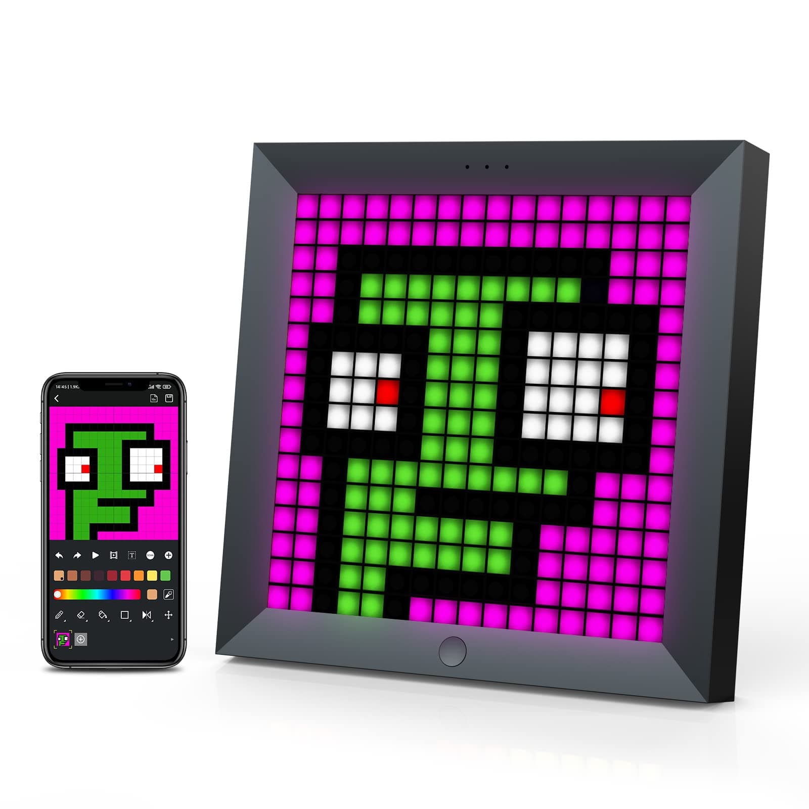 divoom LED Panel-16X16 Retro RGB Display Wandleuchte Anzug für LED Lightbar, DIY Pixel Art Animation, Smart App Steuerung, Multifunktional Gaming Deko Zubehör für PC und Gaming Zimmer Wand Setup Angebot bei HelloDeals