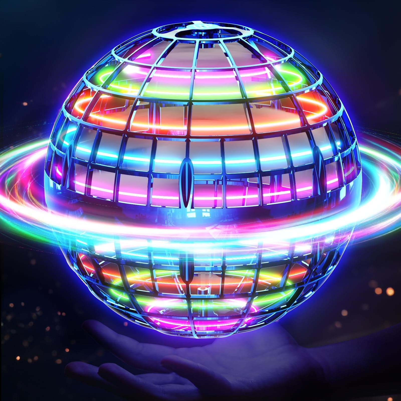 Fliegender Ball Spielzeug (Blau, Verbessert): LED Hover Orb, Boomerang Ball, Flying Toys für Mädchen und Junge, Geschenk für Kinder ab 6, 7, 8, 9, 10, 11, 12 Jahre Angebot bei HelloDeals