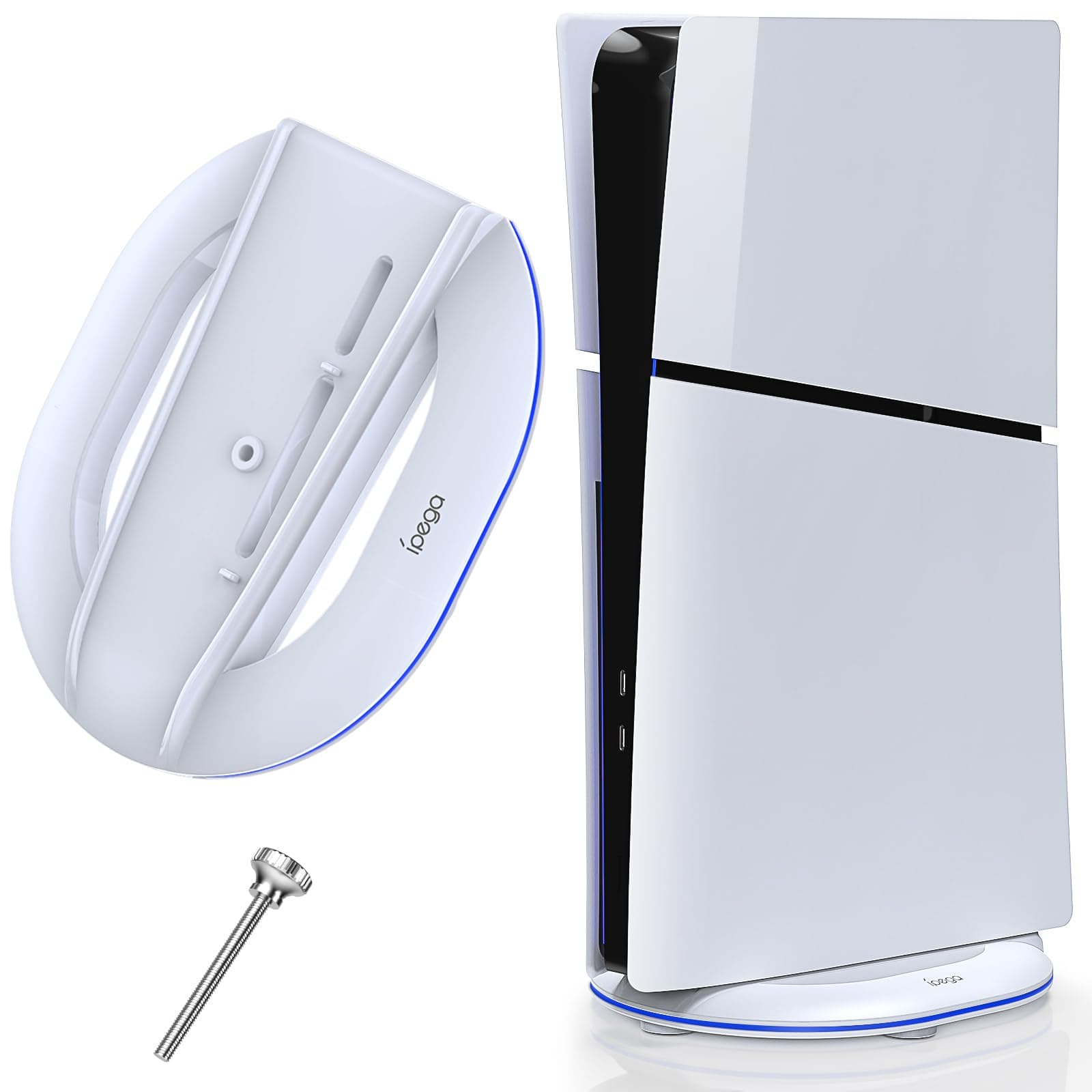 FASTSNAIL Standfuß für PS5 Slim Konsole, Ständer kompatibel mit Playstation5 Slim Digital/Disc Edition,Zubehör für PS5 Slim Ohne RGB Angebot bei HelloDeals