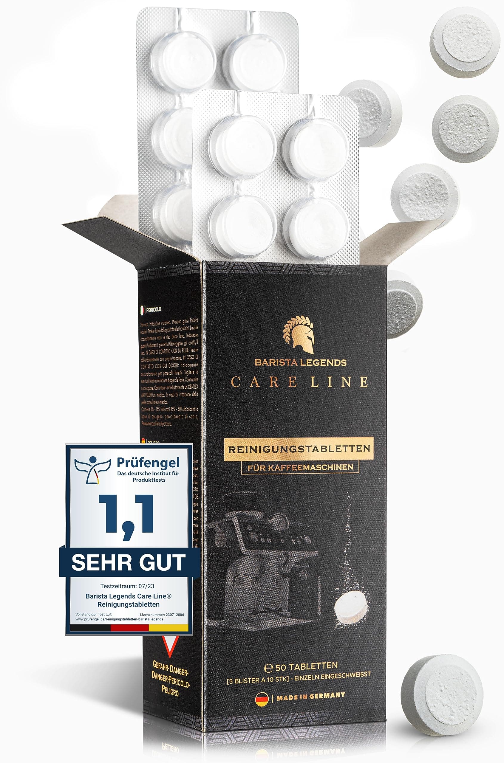 Barista Legends Care Line® Reinigungstabletten Kaffeevollautomaten - 50 x 2g - Kaffeemaschinen & Siebträger Reiniger Tabletten mit Clean Protect Formel - Kompatibel mit allen gängigen Marken 50 stück (1er Pack) Angebot bei HelloDeals