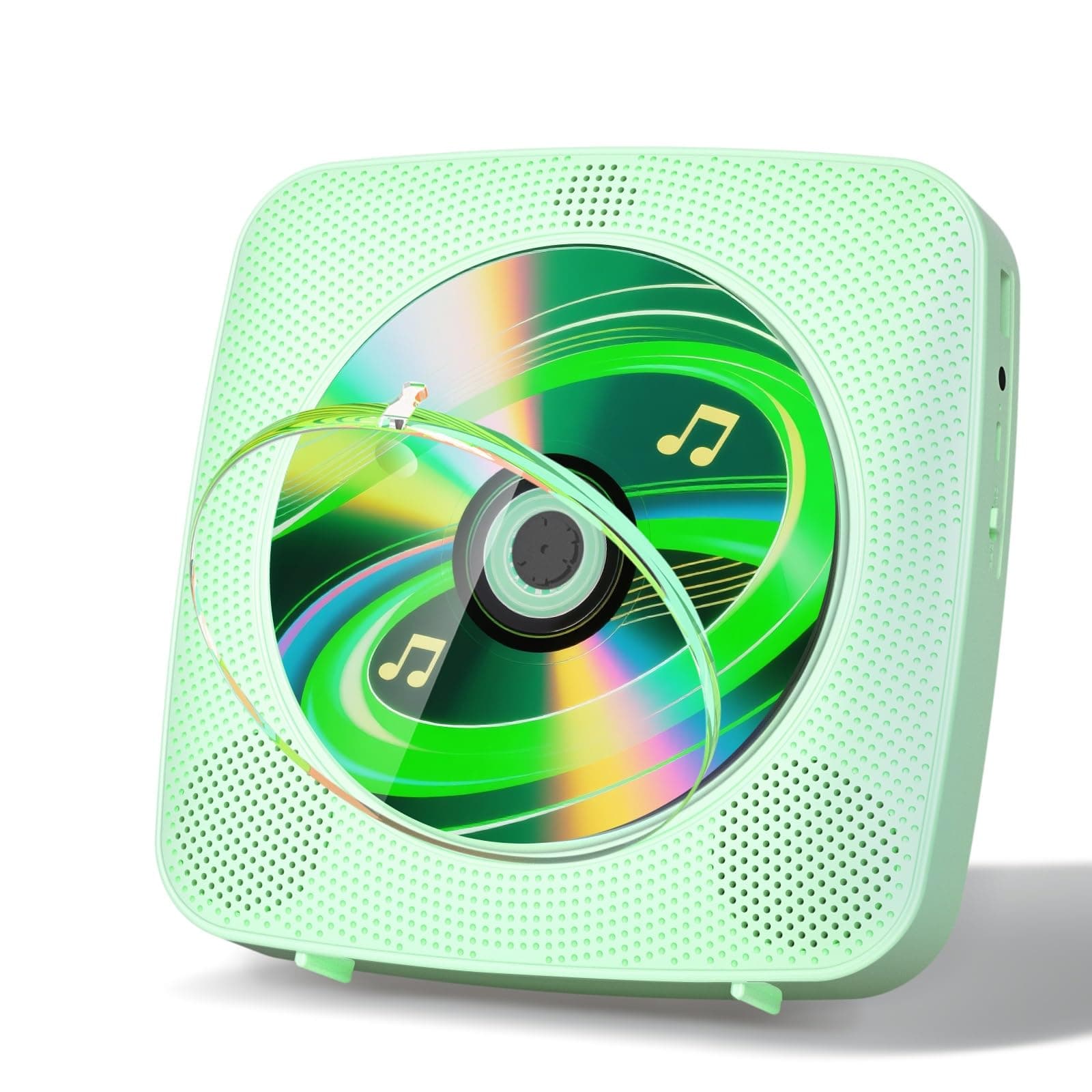 Gueray Tragbarer CD Player Tragbar : Radio CD Players Kinder CD-Player Discman mit 1800mAh Akku Lautsprecher abnehmbaren Staubschutzabdeckung Fernbedienung UKW-Radio USB AUX Funktion Grün Y-01 Grün Angebot bei HelloDeals