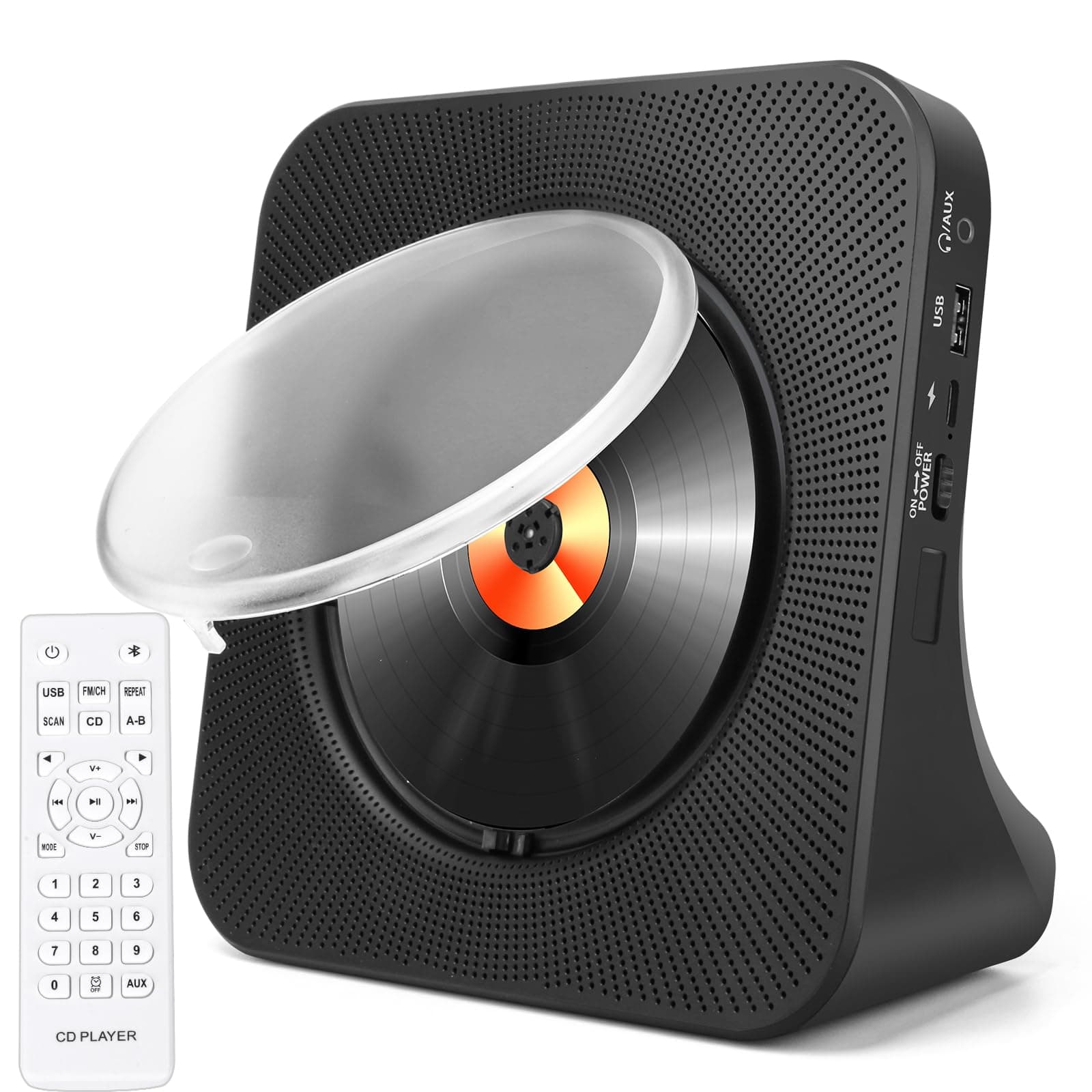 Tragbarer CD Player mit Bluetooth - CD Player Tragbar Eingebaute HiFi-Lautsprecher - Persönlicher CD-Players mit Fernbedienung - CD Spieler mit Lautsprecher Angebot bei HelloDeals