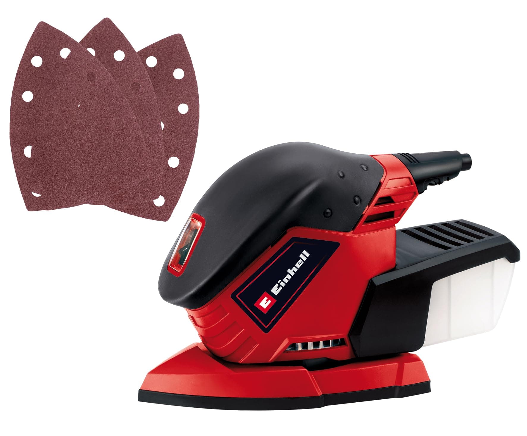 Einhell Multischleifer TE-OS 1320 (130 W, Schwingkreis-Ø 2 mm, Schleiffläche 150 x 150 x 100 mm, Staubfangbox, inkl. 3x Schleifpapier) Angebot bei HelloDeals