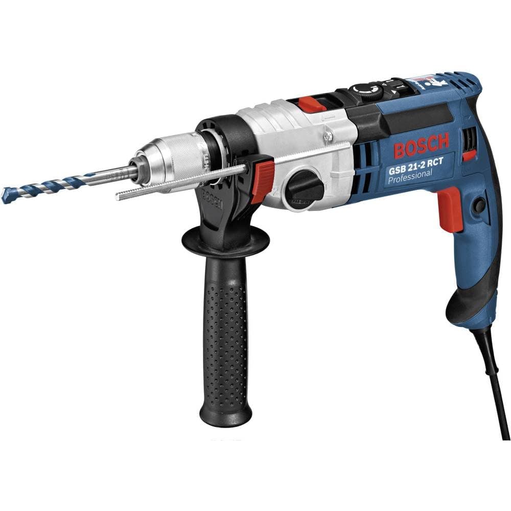 Bosch Professional Schlagbohrmaschine GSB 21-2 RCT (Bohr-Ø in Beton: 13-22 mm, 1300 Watt, inkl. Schnellspannbohrfutter 13mm, Tiefenanschlag 210mm, Zusatzhandgriff, Handwerkoffer) Solo Angebot bei HelloDeals