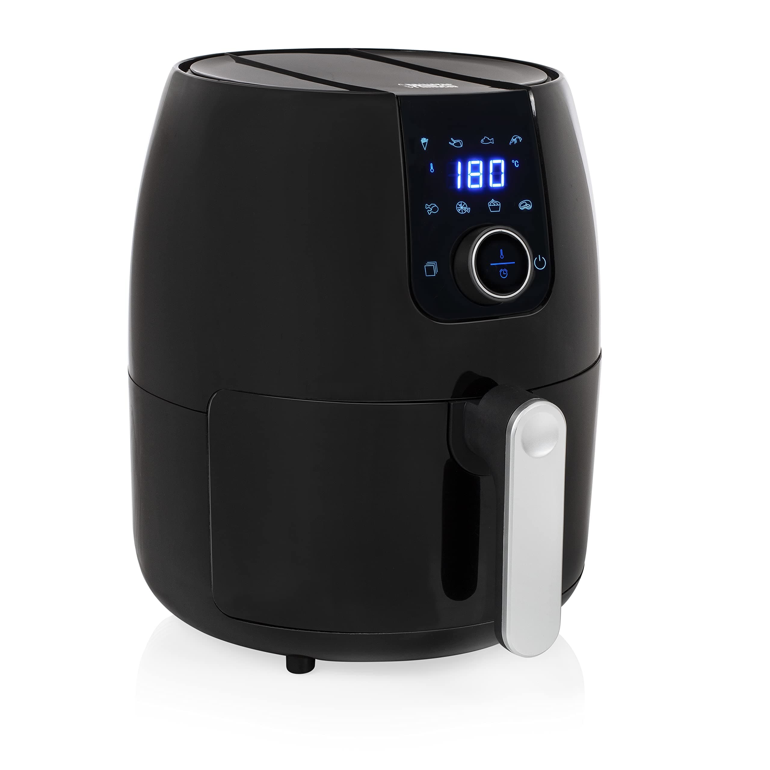 Princess Heißluftfritteuse 182025 – 4,5 Liter Fassungsvermögen – 66,7% weniger Energieverbrauch – mit digitalem Display und manueller Regelung – ohne Öl – 4,5 Liter Fassungsvermögen Heißluftfritteuse 4,5L Angebot bei HelloDeals
