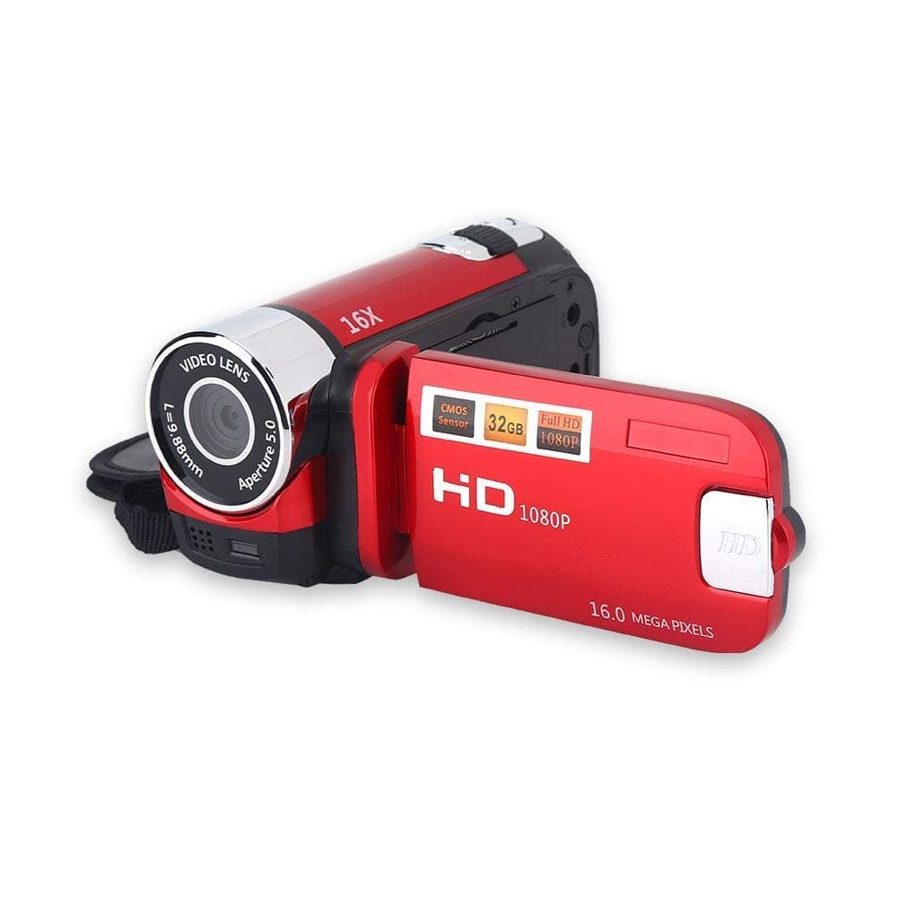 Bewinner Tragbarer Digitaler Camcorder, Full HD-Camcorder Unterstützung 128G Karte 270 ° Rotation 1080P 16X High Definition Video DV Kamera für Home Party, Picknick im Freien, Camping EURed Angebot bei HelloDeals