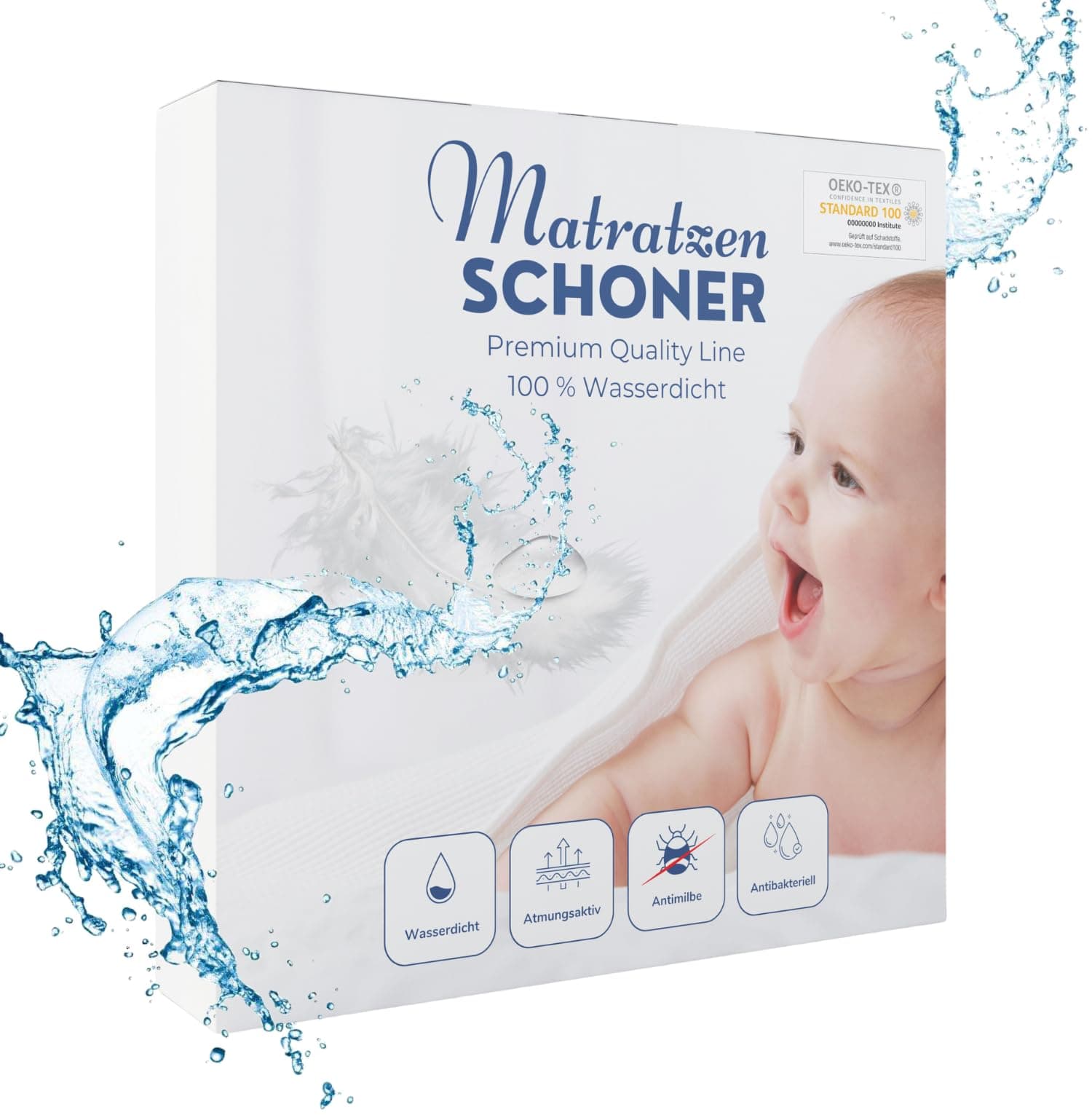 Matratzenschoner 90x200 wasserdicht & atmungsaktiv | Oeko-Tex Babybett Nässeschutz Spannbettlaken aus Baumwolle – Geräuschlos, Waschbar, Anti-Milben, Weich für ruhigen Babyschlaf 90 x 200 x 30 cm Weiß - 1 St. Angebot bei HelloDeals