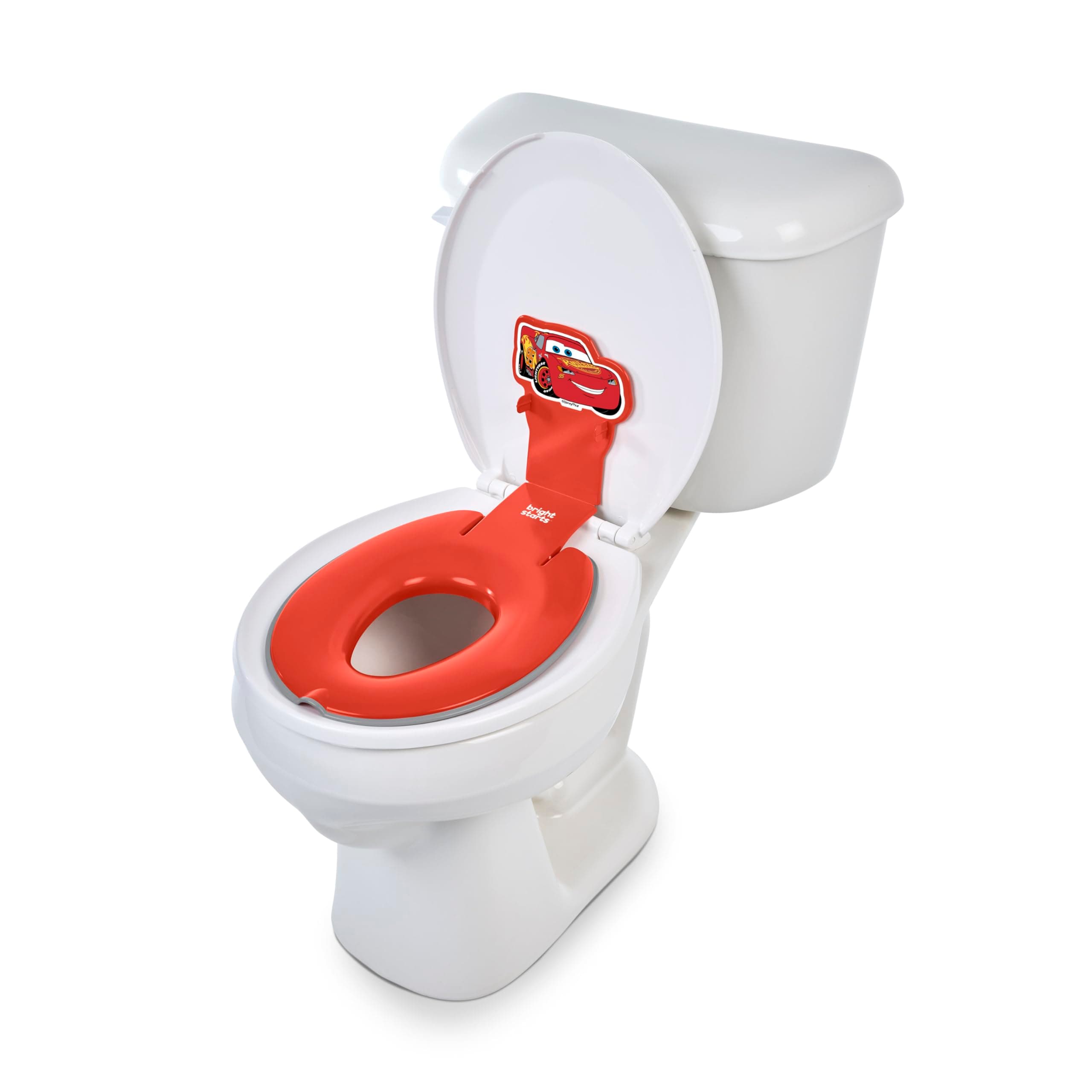 Disney Baby Cars Lightning McQueen Flip & Sit Töpfchensitz für Kleinkinder, Sicherer Toilettenaufsatz mit Rutschfesten Griffen, Einfache Montage, Ab 18 Monaten, Rot Flip & Sit Töpfchen Cars Angebot bei HelloDeals