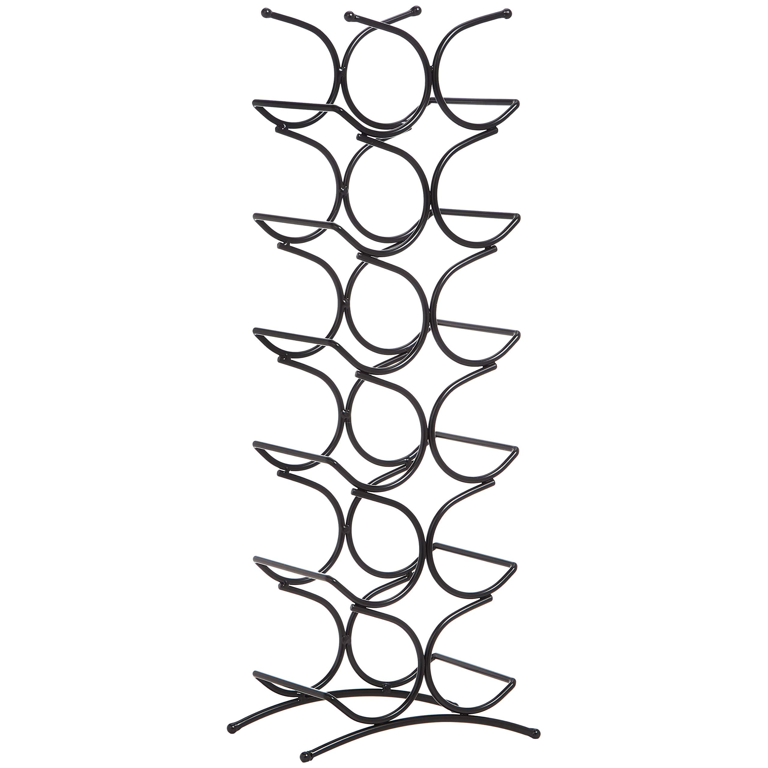 Amazon Basics Weinregal für 12 Flaschen, Schwarz, 24.9 x 16 x 67.8 cm Angebot bei HelloDeals