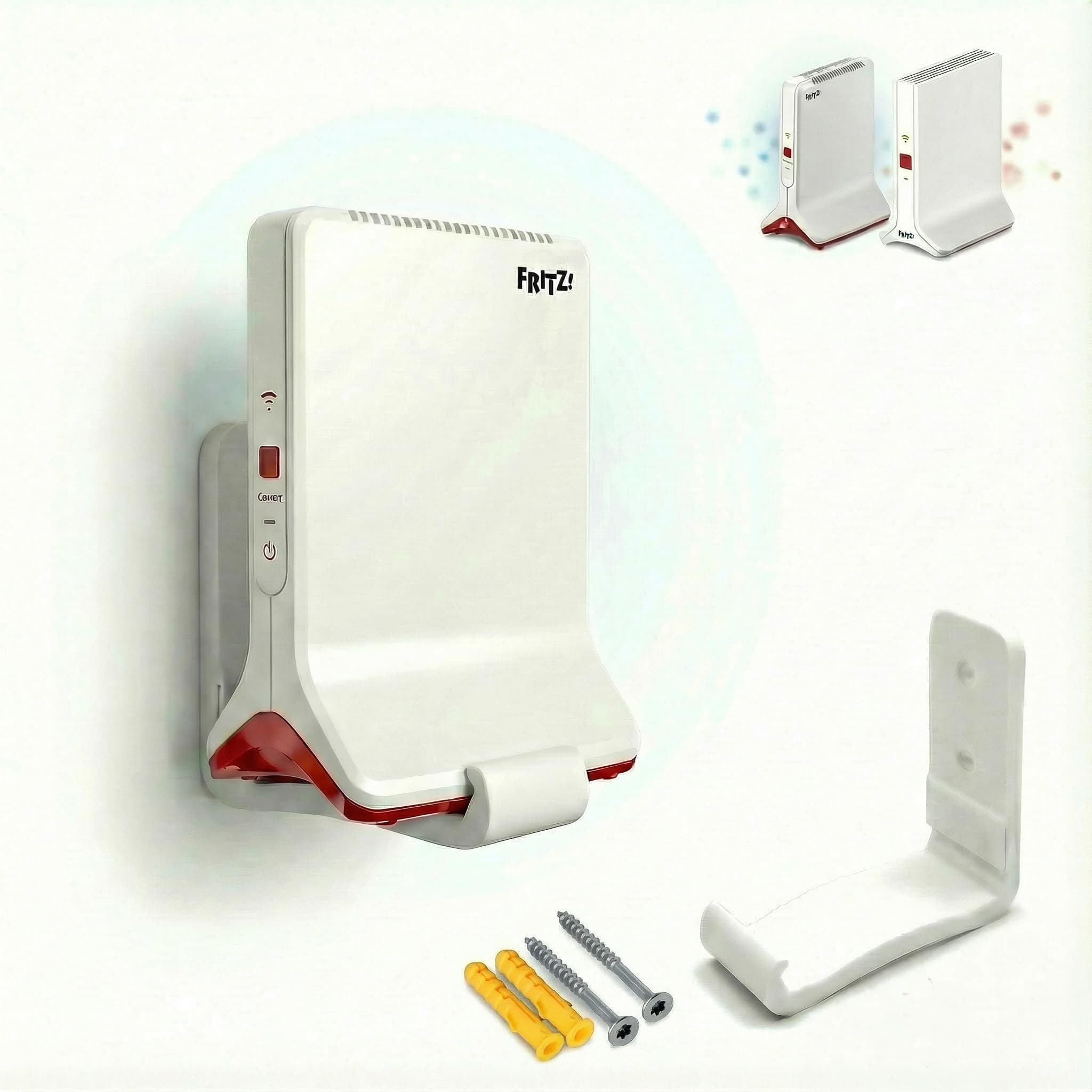 Wandhalterung passend für AVM Fritz Repeater 6000 & 3000 AX - Wandhalter Halterung Wandmontage – inkl. Montagematerial - Robuste Befestigung Made in Germany Angebot bei HelloDeals