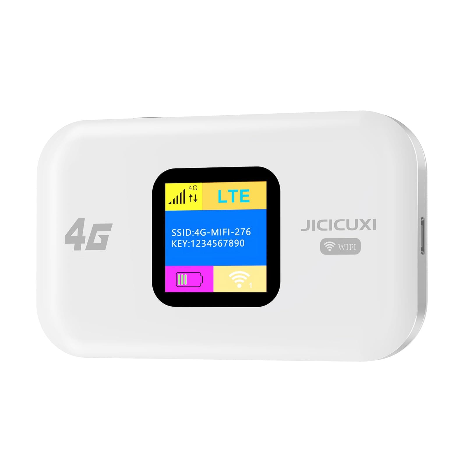 4G Mobiler WLAN Router,tragbares WLAN für unterwegs ohne Vertrag, LTE 150 Mbps,2100mAh -Lange Akkulaufzeit, LCD Display,Einfache Einrichtung ,Mobiler Hotspot für Reisen, Camping, Hotels-eisweiß Angebot bei HelloDeals