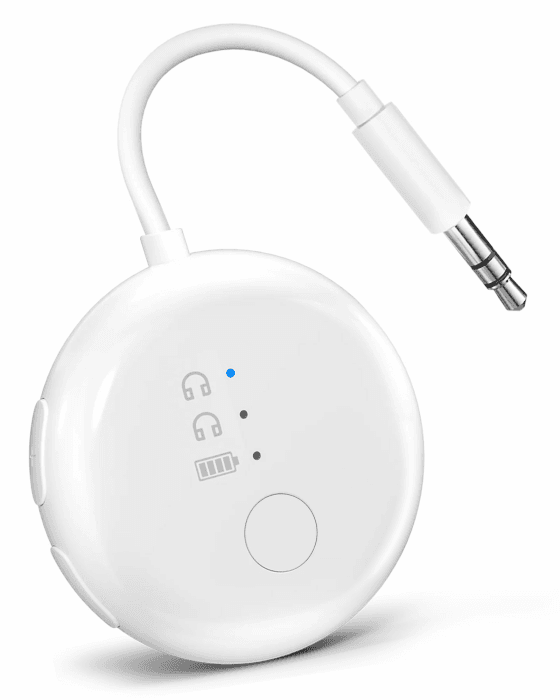 Avantree SoundJet R1 – Bluetooth Adapter Flugzeug für Kopfhörer & AirPods, aptX Adaptive, Qualcomm-Chipset, 20 Std. Akkulaufzeit, Kabelloser Audio Transmitter für Reisen - Weiß 1. Weiß Angebot bei HelloDeals