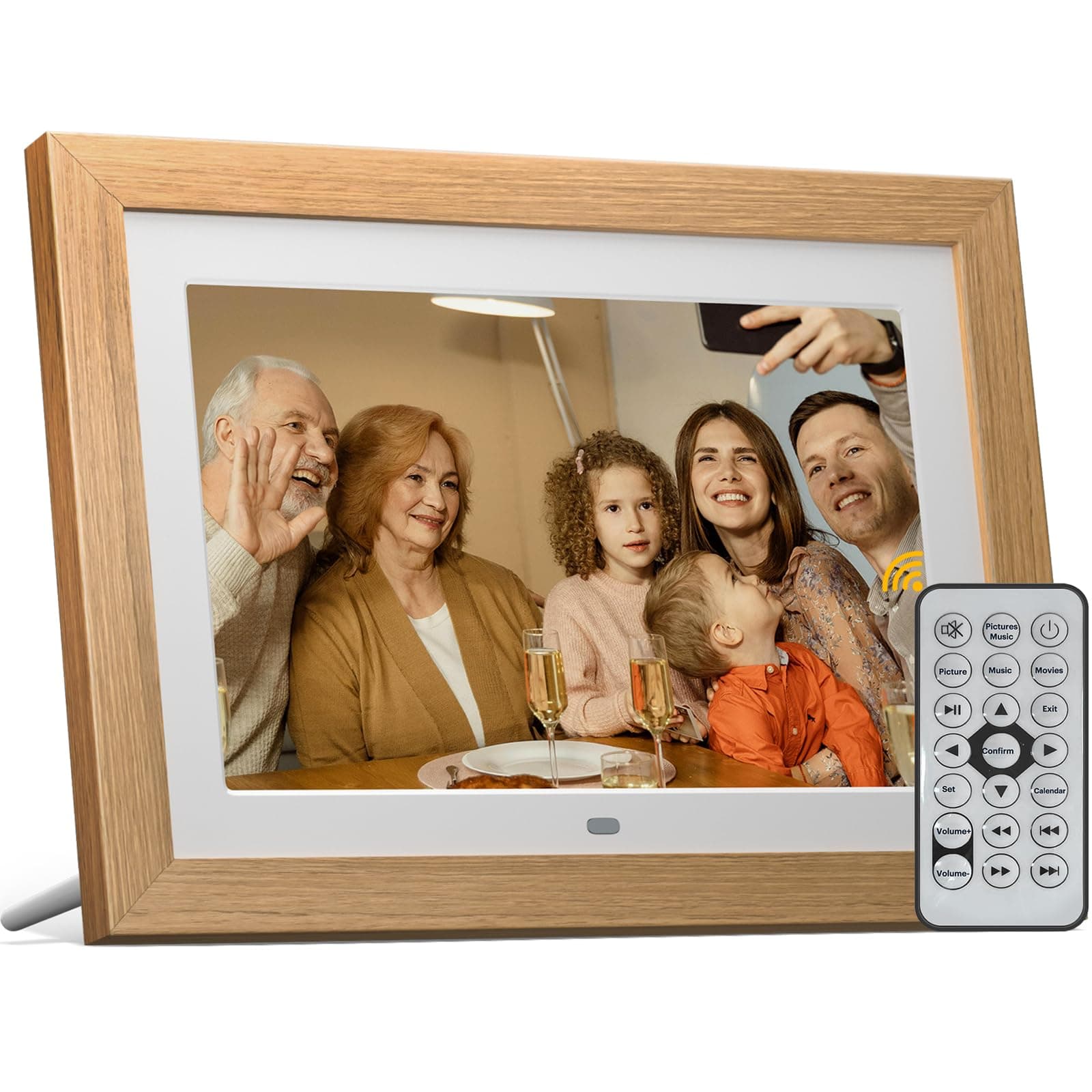 Digitaler Bilderrahmen 10 Zoll, BWJBSW Digitaler Bilderrahmen mit Fernbedienung, HD-Display Foto und Video, Unterstützung 32 GB SD-Karte, USB, automatische Drehung, Auto ON/Off, Abnehmbarer Abnehmbarer Holzrahmen | 10,1 Zoll Fernbedienung Angebot bei HelloDeals