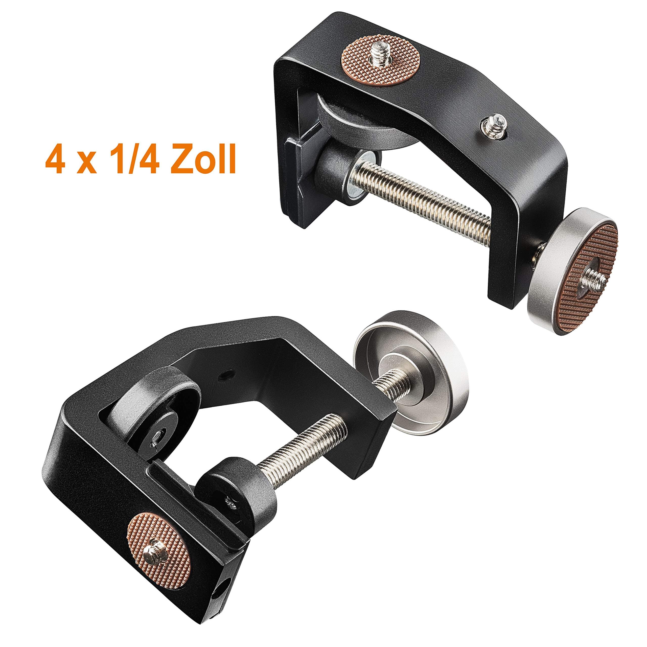 Walimex pro KX-25 Stativ Klemme mit Kugelkopf – Klemmstativ, Blitzklemme, Aluminium, ausziehbare Mittelsäule 12,5-20 cm, für Kamera, LED Leuchten, Halterung für Stativ, Rohr, Platte, Tisch Klemmstativ mit Kugelkopf Angebot bei HelloDeals