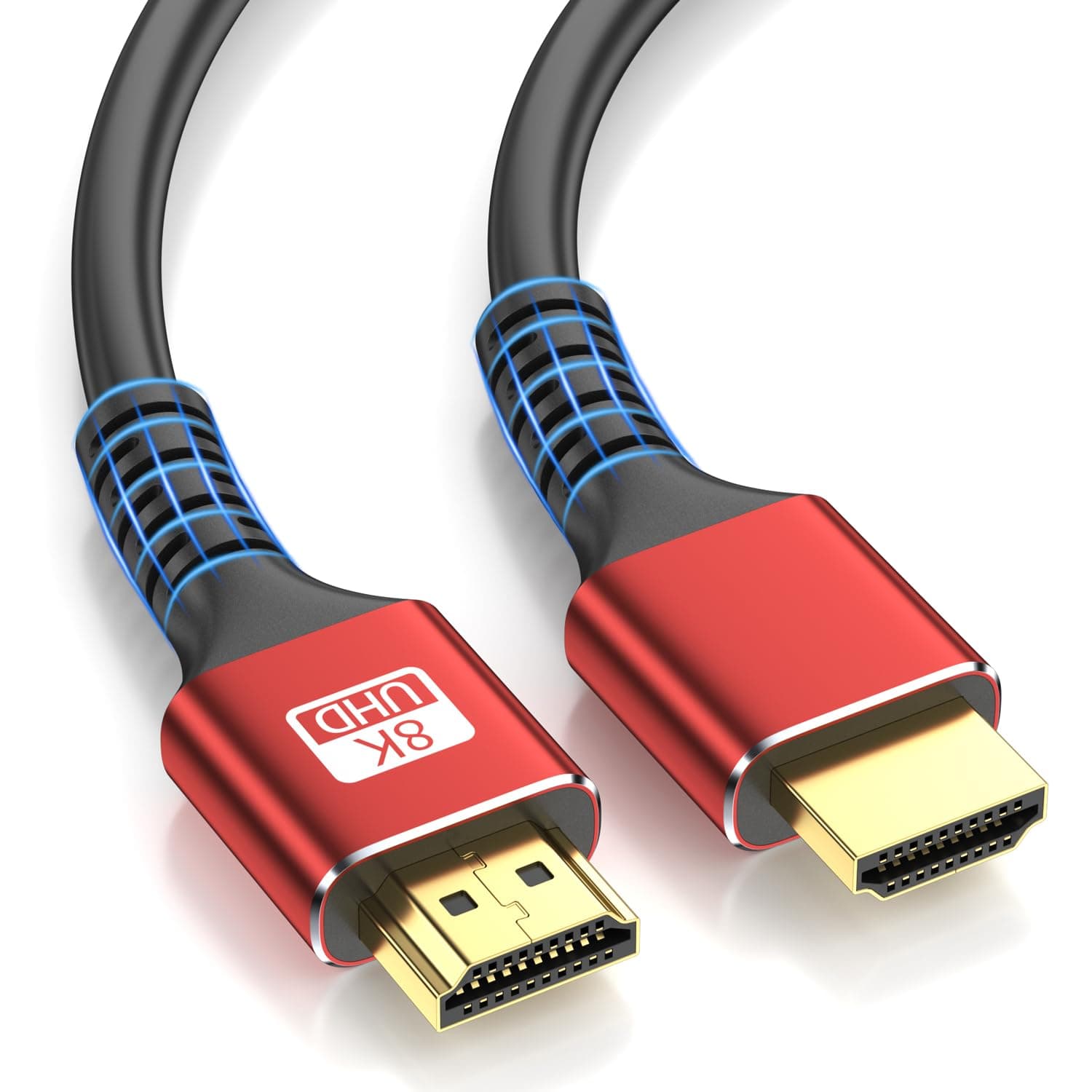 8k Hdmi Kabel 1m Ultra High Speed HDMI 2.1 Kabel 4K@120Hz 8K@60Hz 48gbps Gold überzogener Stecker 3D eARC Ethernet HDMI Kabel für HDTV Monitor Laptop Roku TV Xbox PS4/PS5 (rot) 1Meter Rot Angebot bei HelloDeals