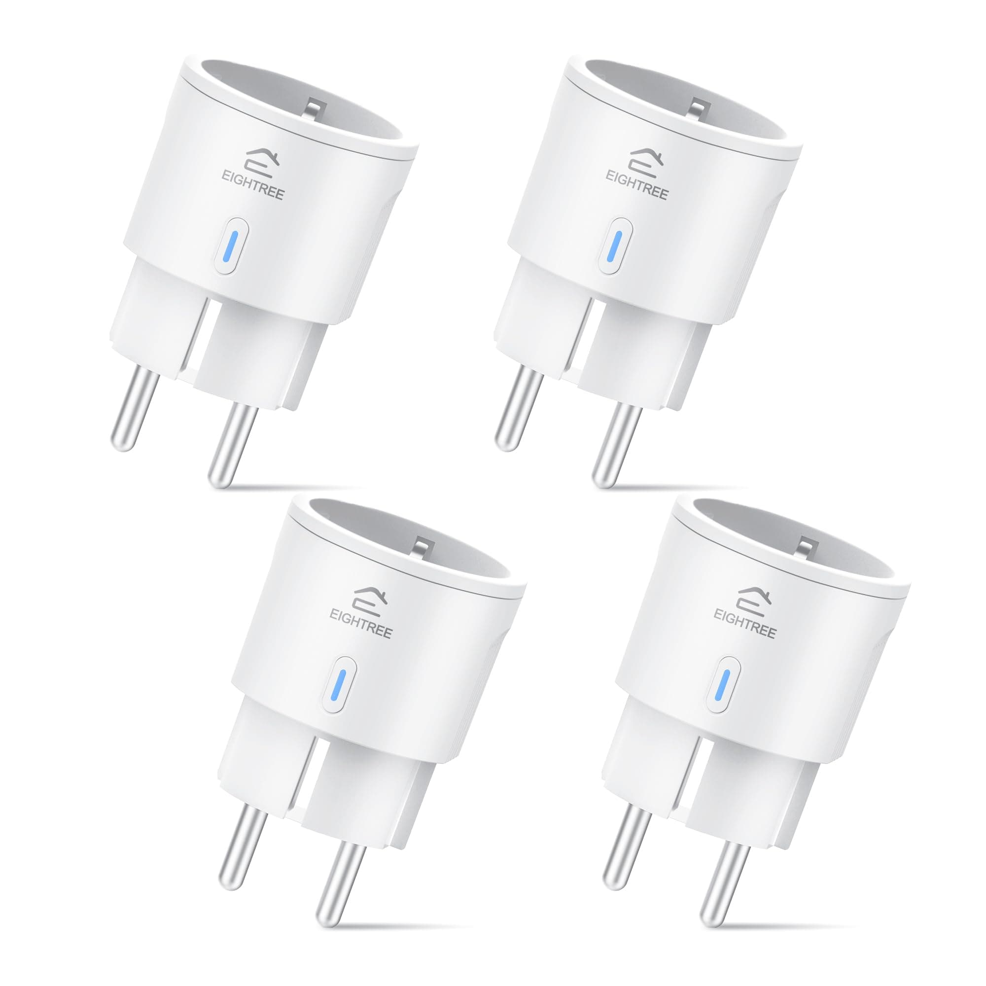 EIGHTREE Smart WLAN Steckdose 4er Pack, Alexa Zubehör WiFi Steckdose mit Strommessung, Sprachsteuerung & Timer, Smart Home funktioniert mit Alexa, Google Home, TÜV Zertifiziert 4er Pack Wlan Steckdose Angebot bei HelloDeals