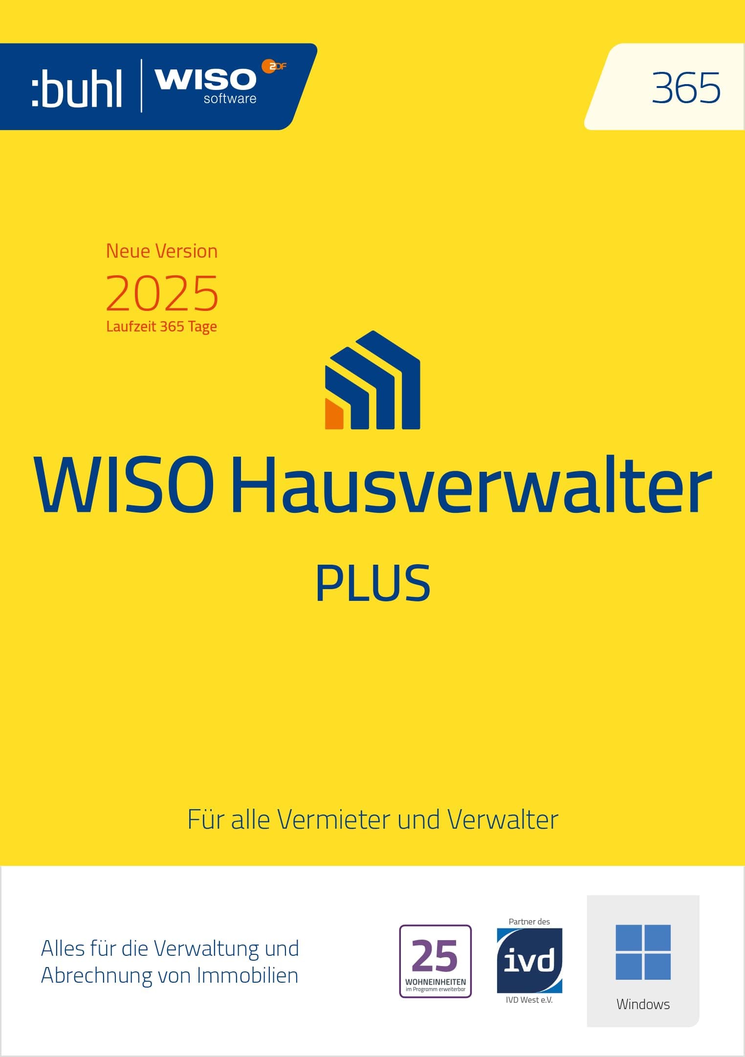 WISO Hausverwalter 365 Plus| Version 2025 | Mieter & WEG korrekt abrechnen | inkl. Heizkosten | Viele Assistenten zur Verwaltung und Auswertung | Plus: Bis zu 25 Wohneinheiten | Windows Download | Aktivierungscode per Email Plus 365 Angebot bei HelloDeals