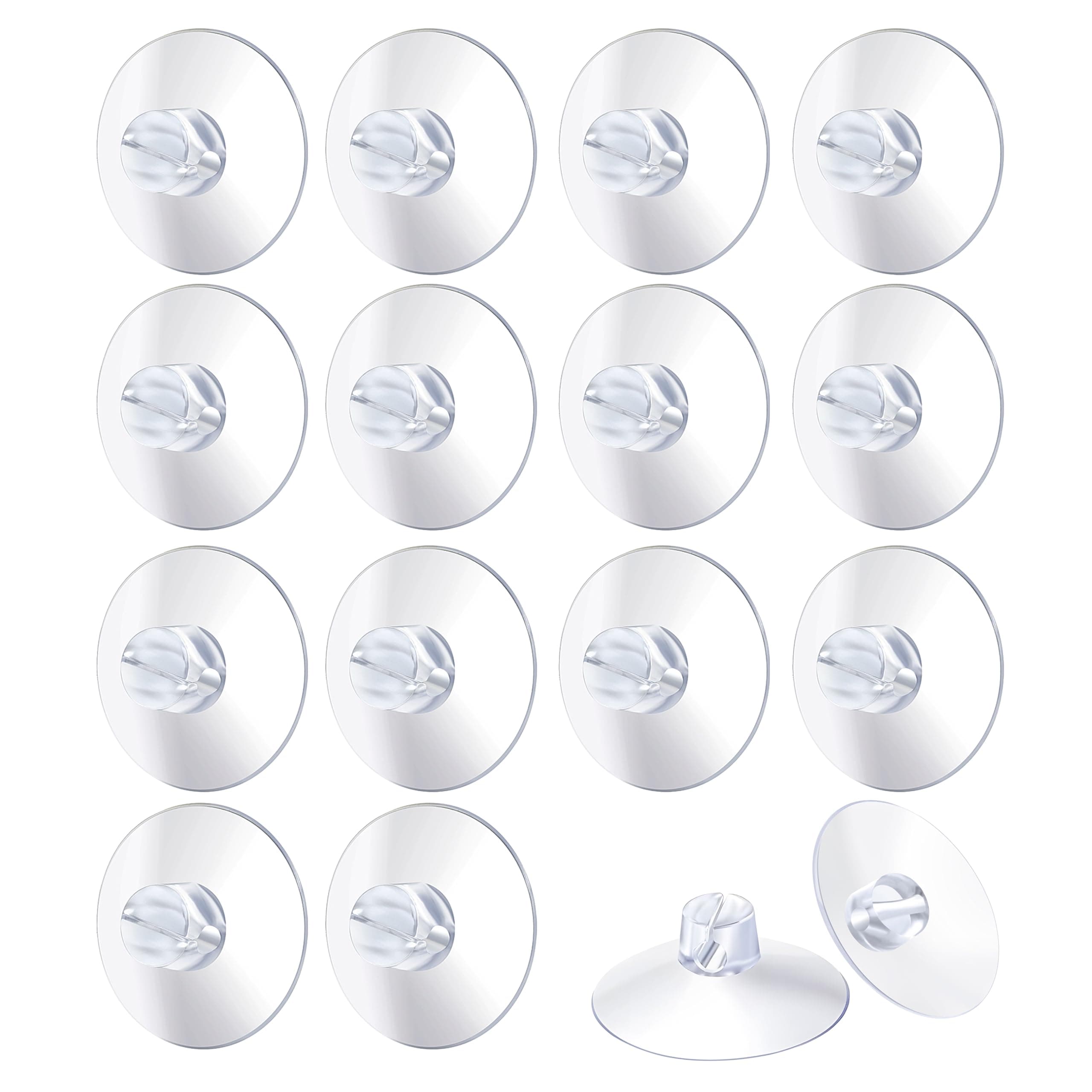 MERRYXMAS 20x Saugnäpfe für Lichterketten - Saughaken - Saugnapfhalter für Fenster & Scheibe - Haken & Clips zur Halterung Angebot bei HelloDeals