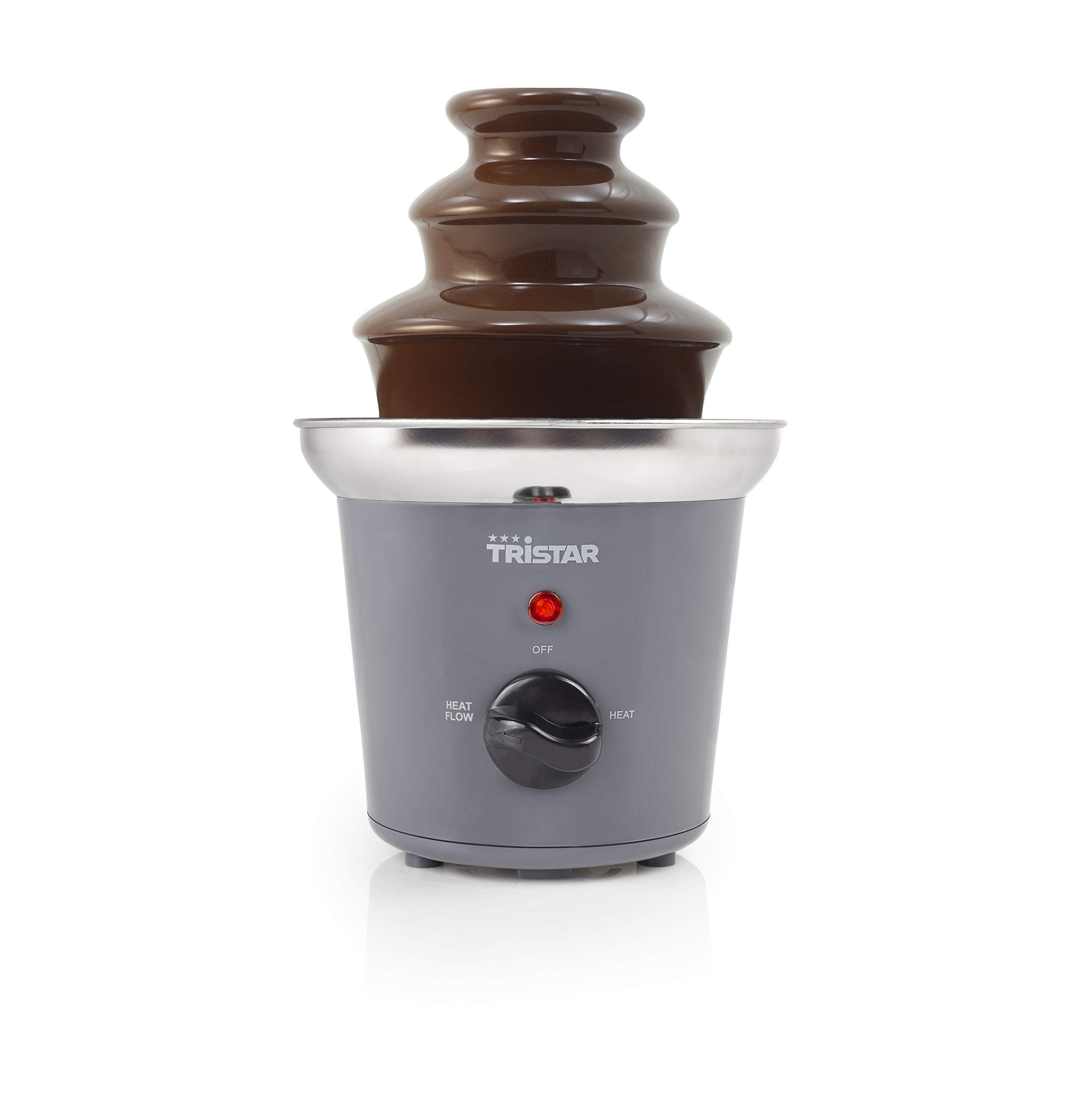 Tristar Edelstahl Schokobrunnen - 3 Ebenen, 0,4 Liter, Warmhaltefunktion, 32 Watt, CF-1603, Metallic Angebot bei HelloDeals