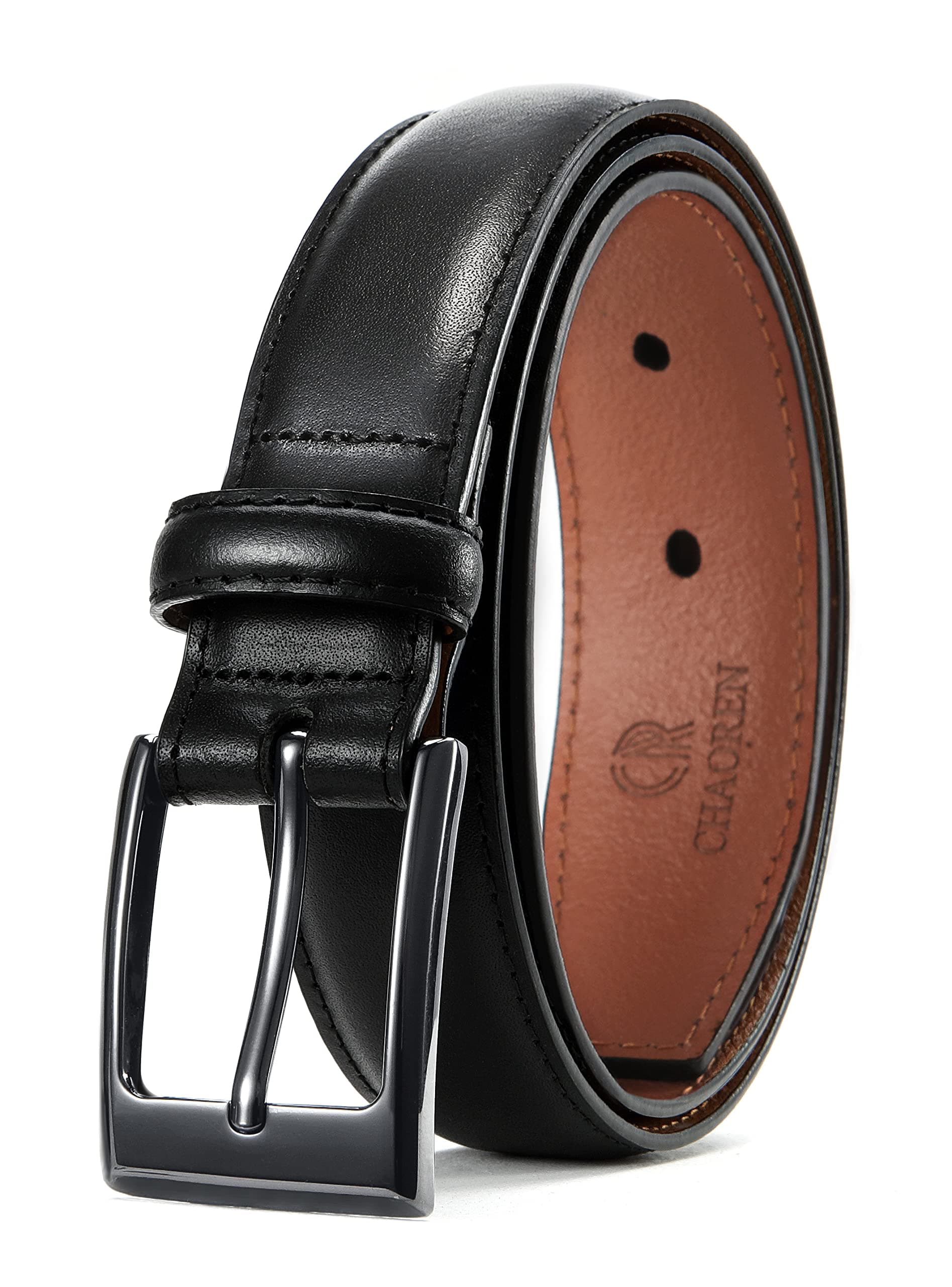 CHAOREN 3cm Ledergürtel Herren, Gürtel Herren Leder für Business und Formelle Anlässe, Anzuggürtel Perfekter zu Männer Businessschuhe Schwarz Hosengröße EU 48 (Gürtelgröße 95cm) Angebot bei HelloDeals