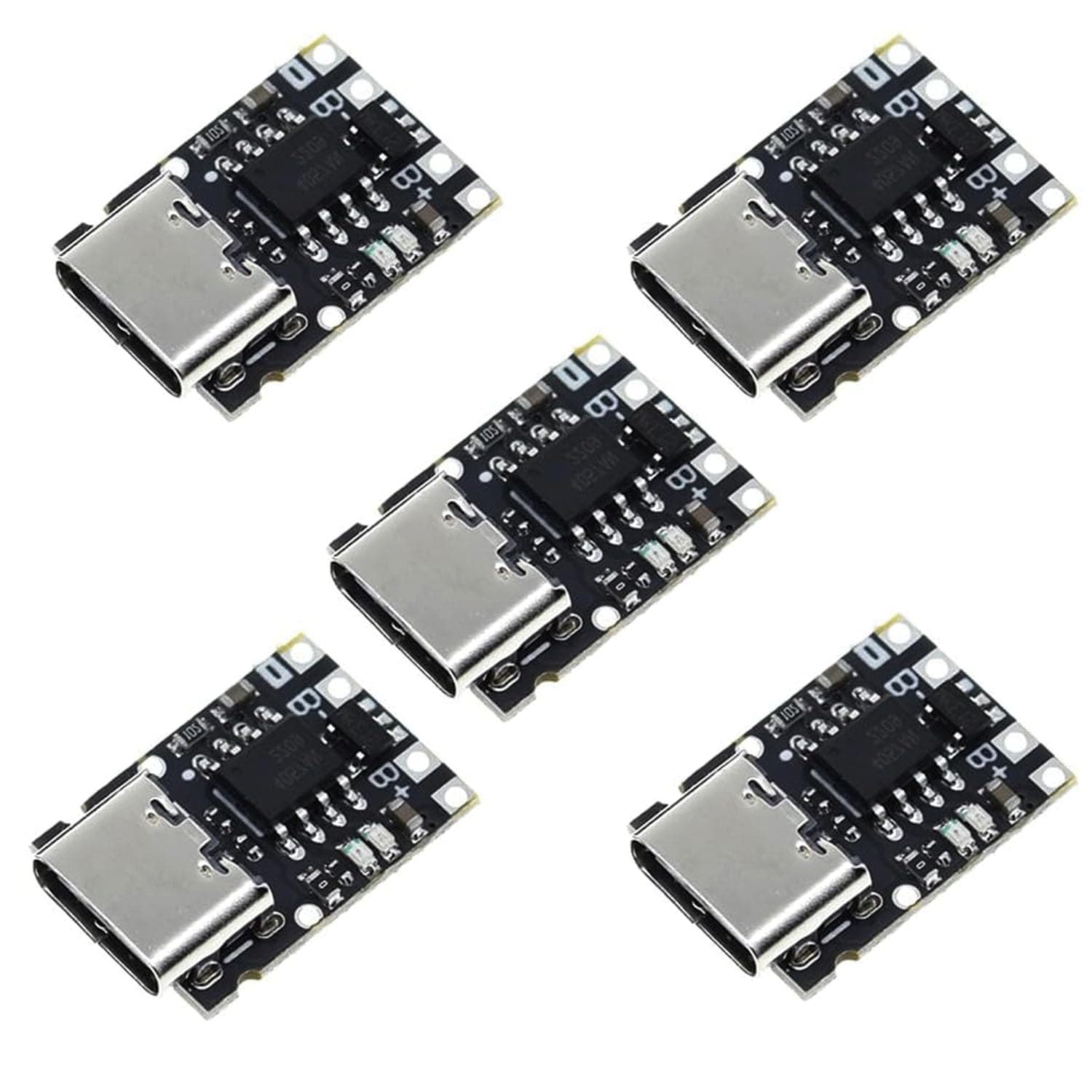 RUNCCI-YUN 5pcs TP4057 USB C Lithium Batterie Ladeplatine 1A 3,7V mit Schutz USB C Li-Ion Akku Ladeplatine Angebot bei HelloDeals
