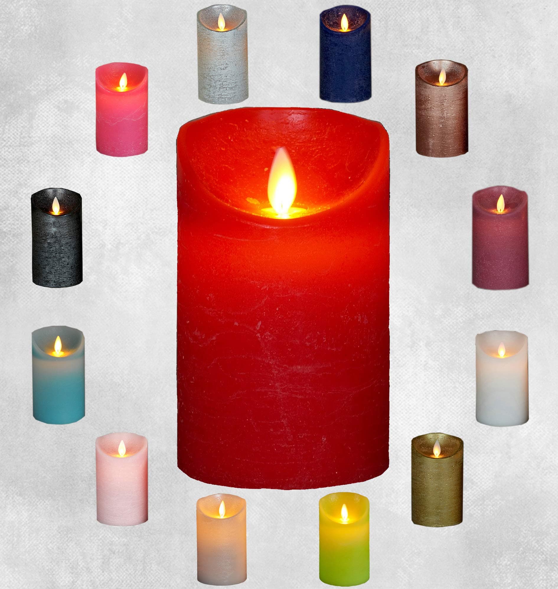 Coen Bakker LED Echtwachskerze realistische Kerze viele Farben mit Timer flackender Docht Wachskerze Kerzen Batterie, Farbe:Rot, Größe:15 cm 15 cm Rot Angebot bei HelloDeals