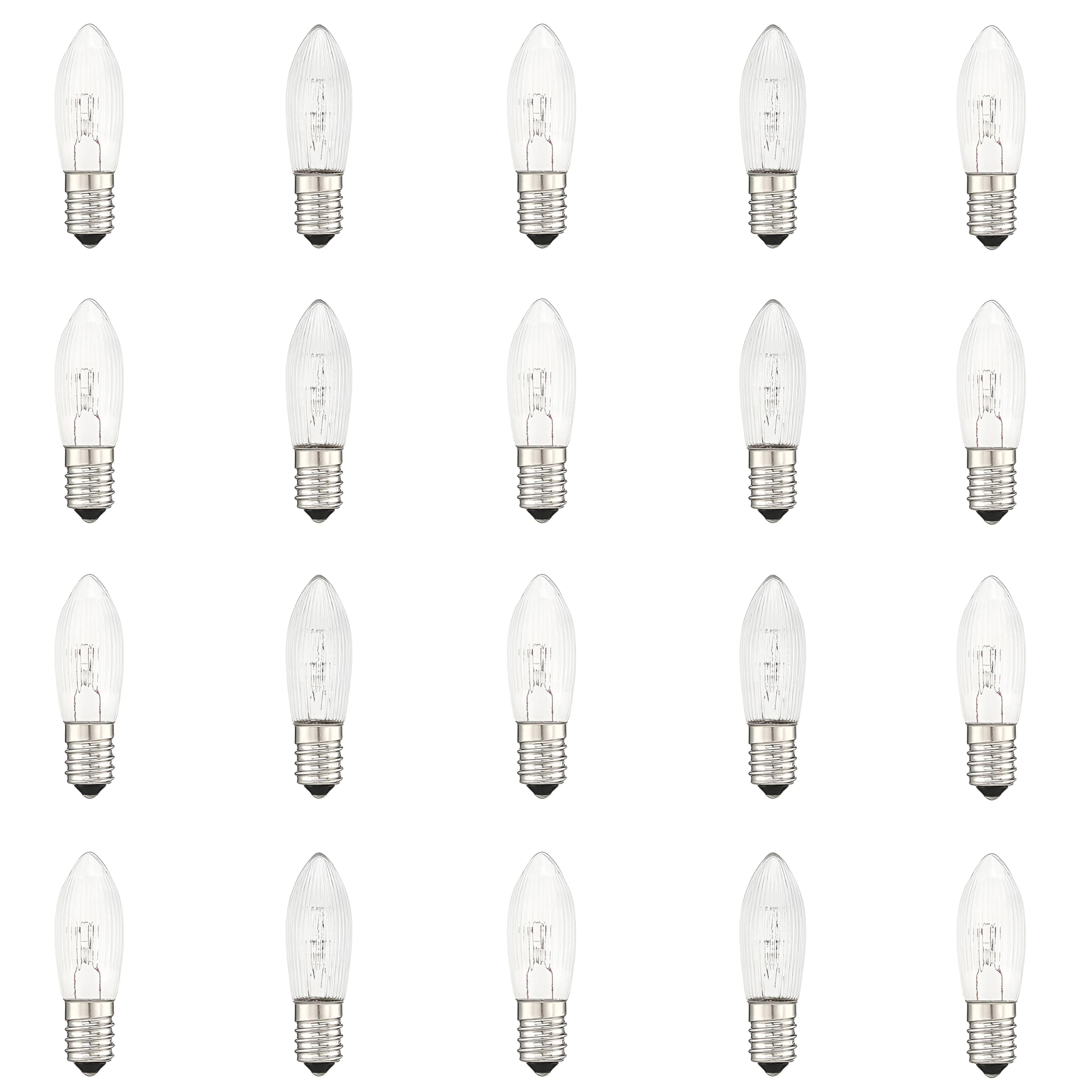 20 Stück AC E10 34V 3W 2700K Ersatzbirnen Glühbirnen Topkerze Für Schwippbögen,Lichtbögen und Lichterketten (34V) Angebot bei HelloDeals
