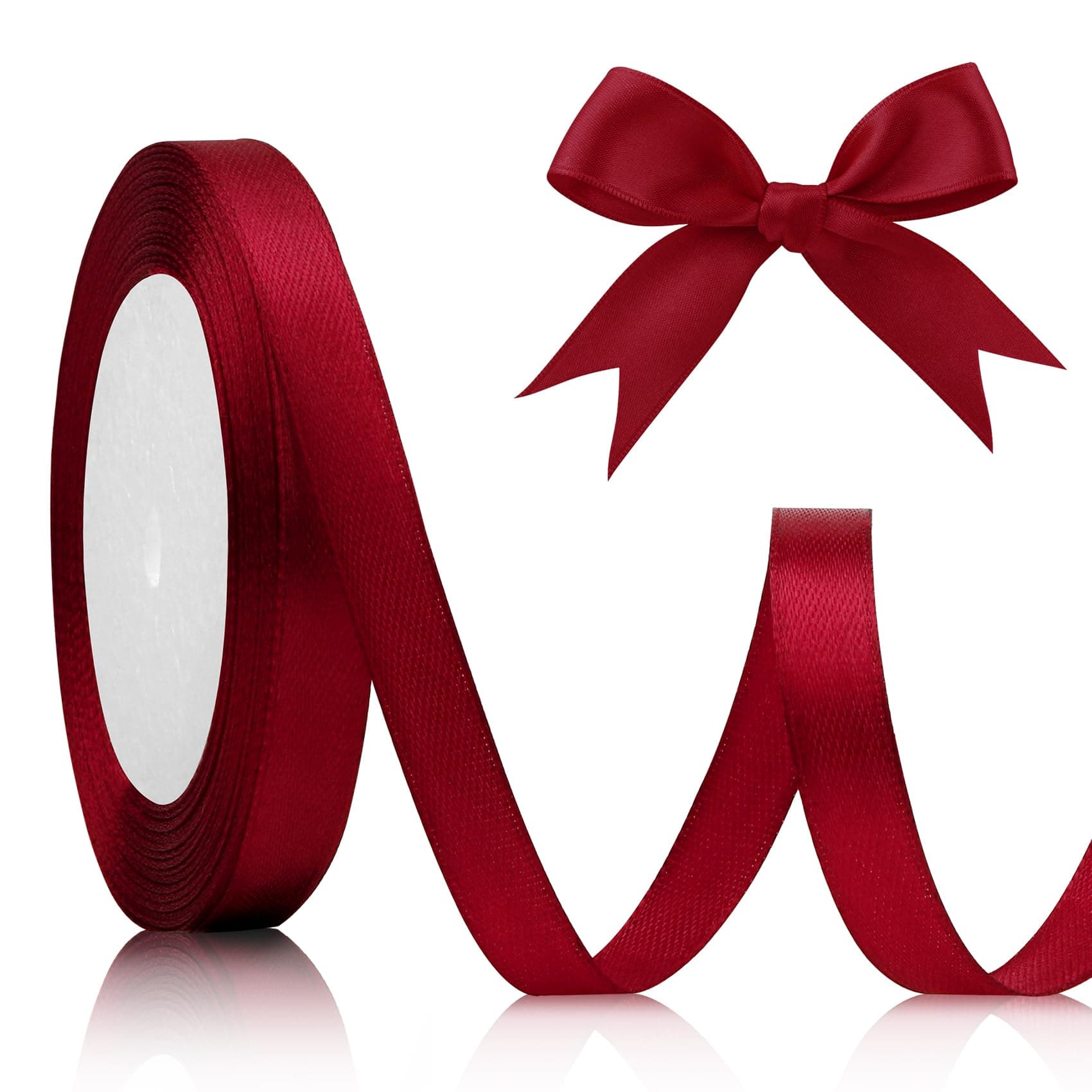 Geschenkband,Geschenkband Rot,Satinband Rot,Schleifenband 10mm Für Schleife Haare,Hochzeit,Geburtstag Geschenke Schnürung Band Burgunder/Weinrot Angebot bei HelloDeals