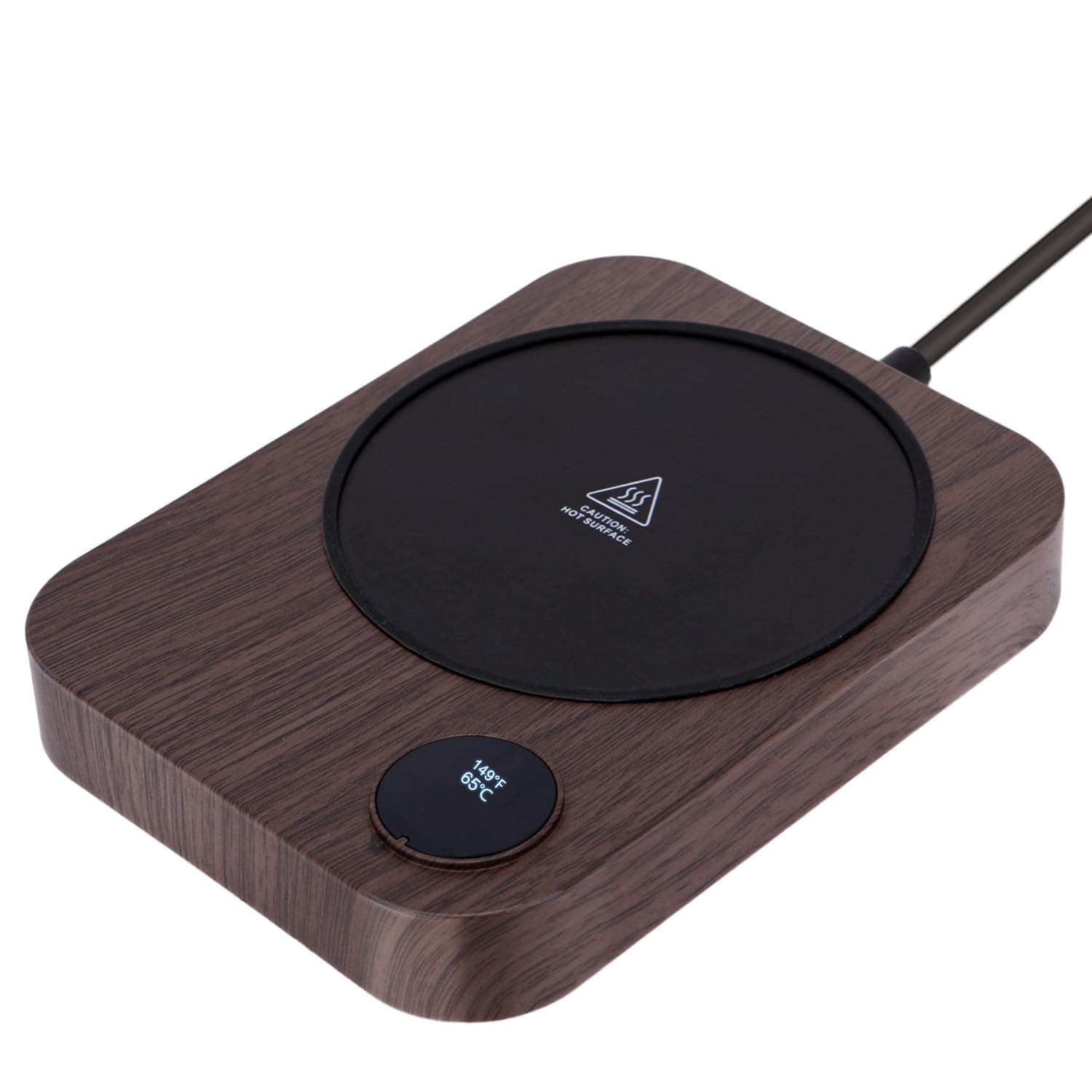 YICHEN Kaffeewärmer Elektrisch, Elektrischer Tassenwärmer Getränkewärmer, 2-in-1 LED-Display & Touch-Steuerung, 3 Temperaturstufen Kaffeetassenwärmer mit 4h Abschaltautomatik für Kaffee Tee Milch Braun Angebot bei HelloDeals