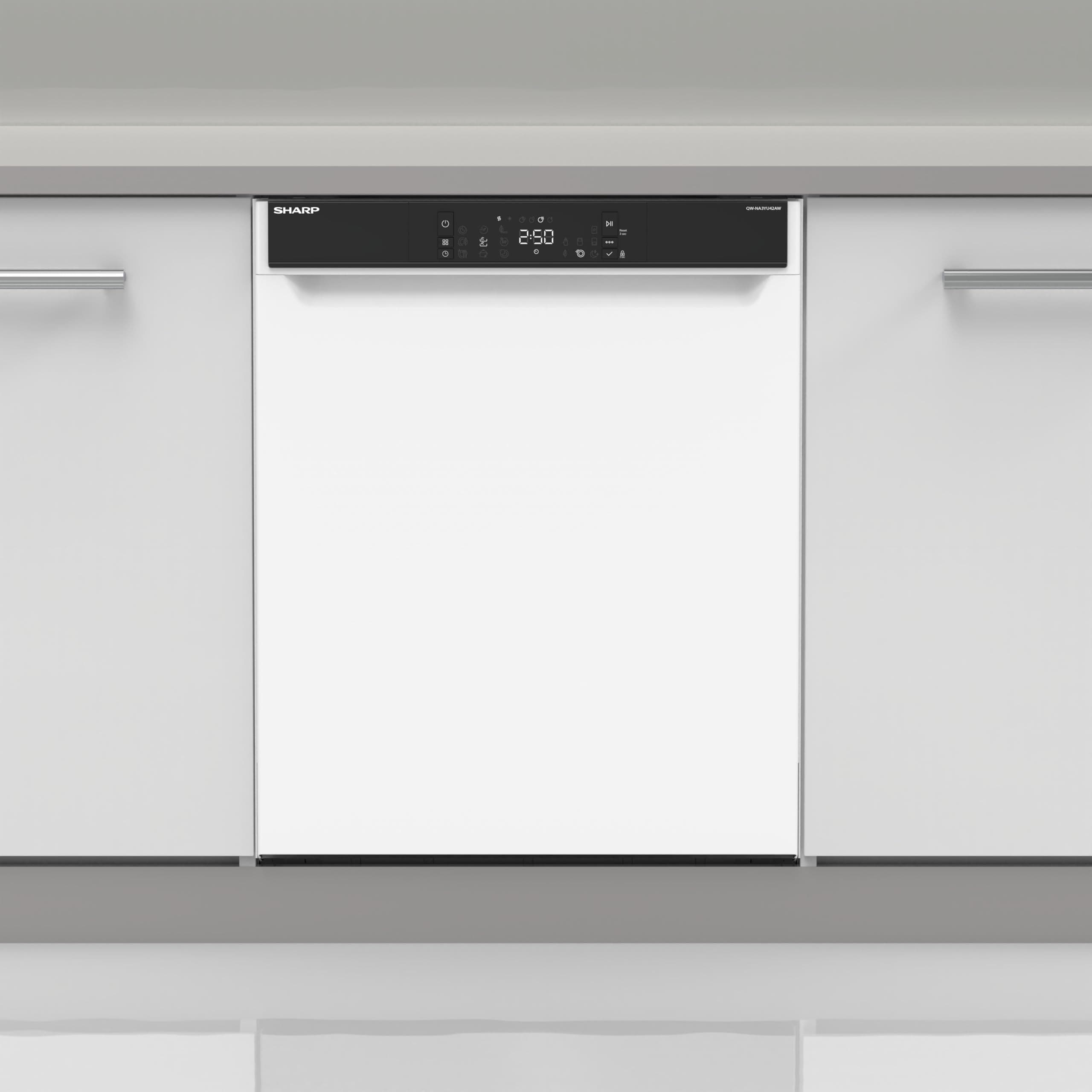 Sharp QW-NA3YU42AW-DE Geschirrspüler Unterbau 60 cm, 14 Maßgedecke, A, 42 dB, Turbo-Trocknung, QuickWash 14’, SteamWash, AutoDoor, EcoBox, Edelstahl Angebot bei HelloDeals