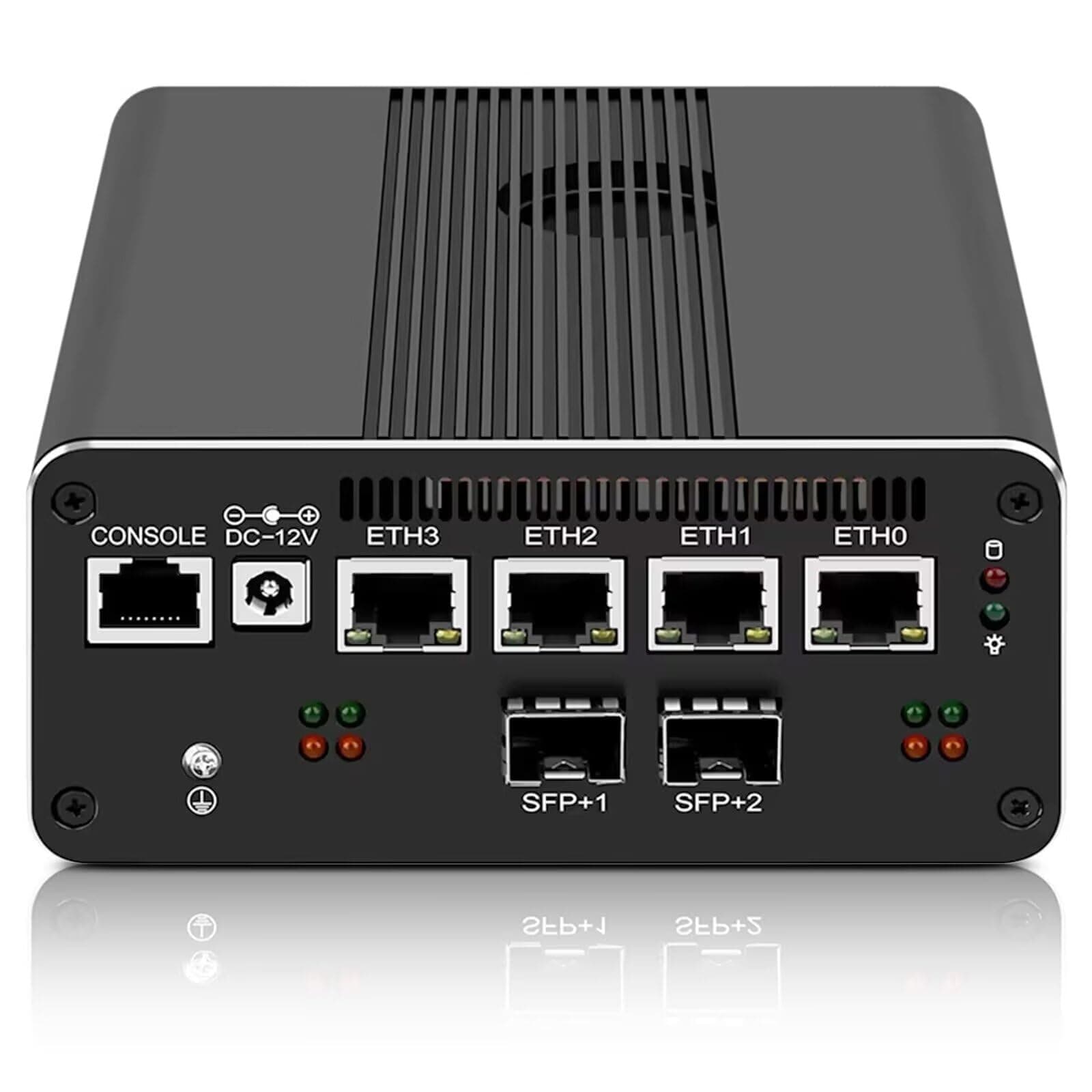 Industrieller Micro Firewall Appliance, Router PC N150,4 x 2.5GbE I226-V, 2 x 10 SFP+ Optical 10Gbe 82599ES Firewall Computer Home Server Proxmox/pfSens512GB NVME No Ram No Storage N150 2xSFP 4x2.5G Angebot bei HelloDeals