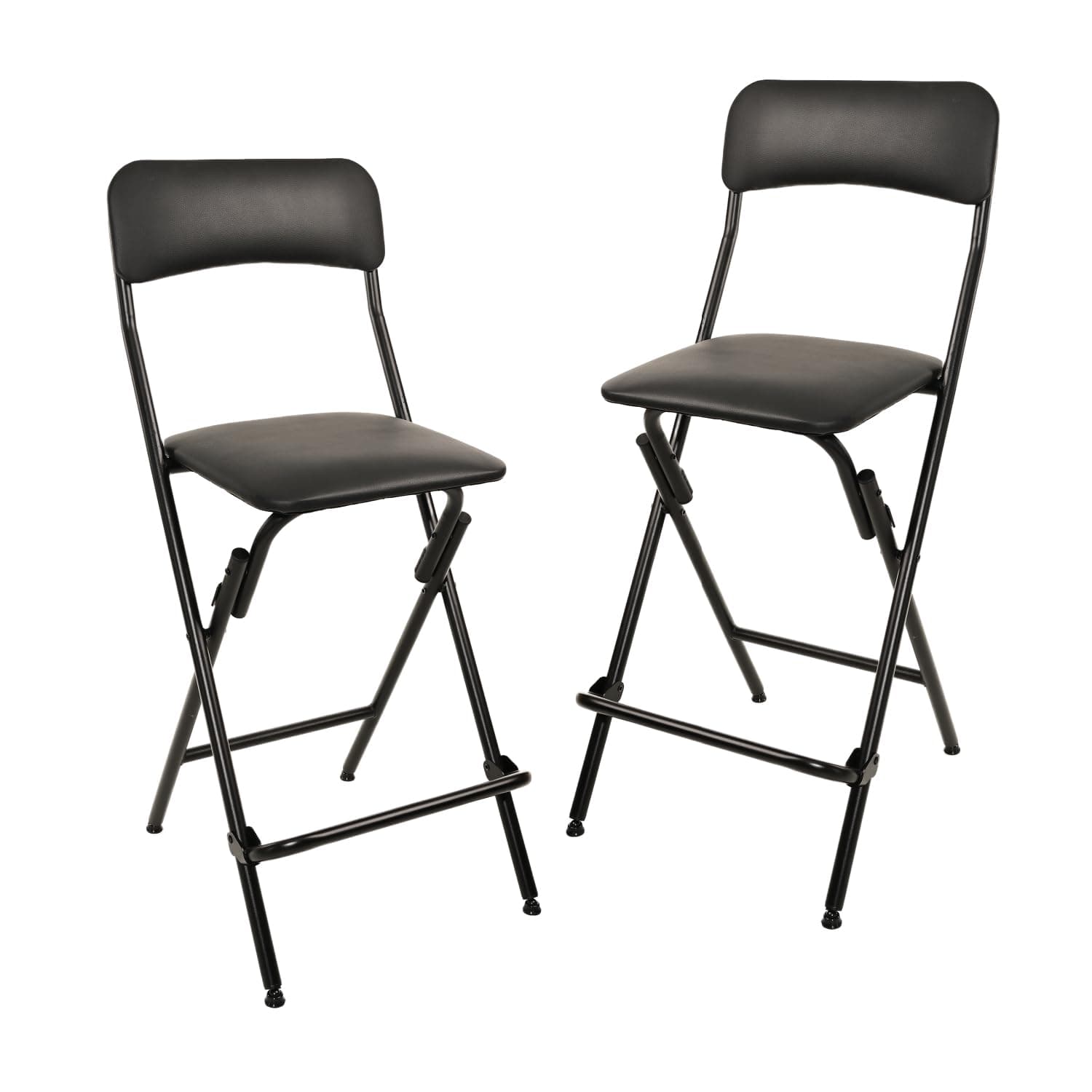 Amazon Basics Klapphocker mit Fußablage, 136,1 kg Traglast, 61 cm hoch, 2 Stück, Schwarz 2er-Pack Schwarz Angebot bei HelloDeals